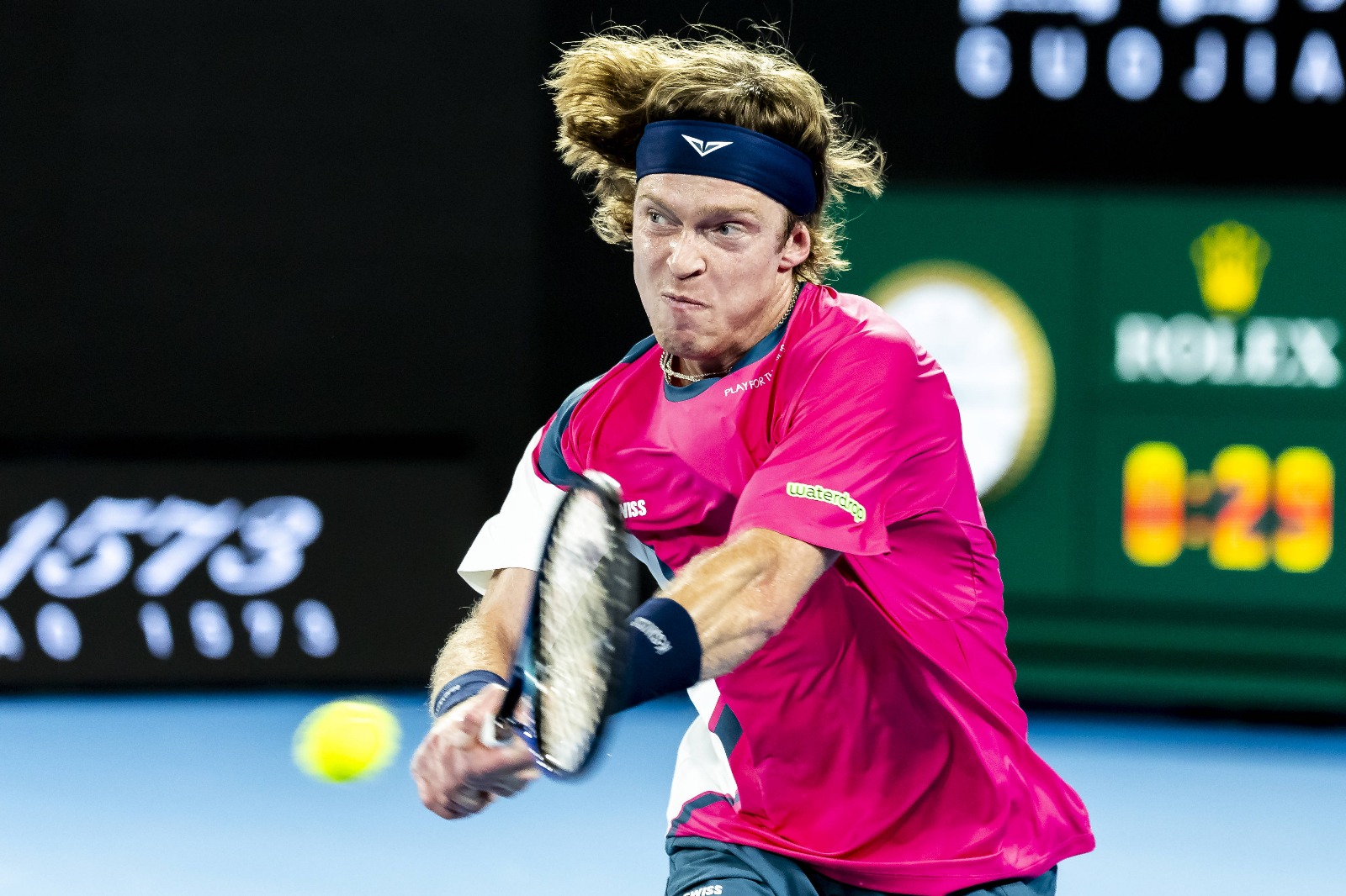 Andrei Rublev, în plin meci, marți, la Australian Open Foto; Imago