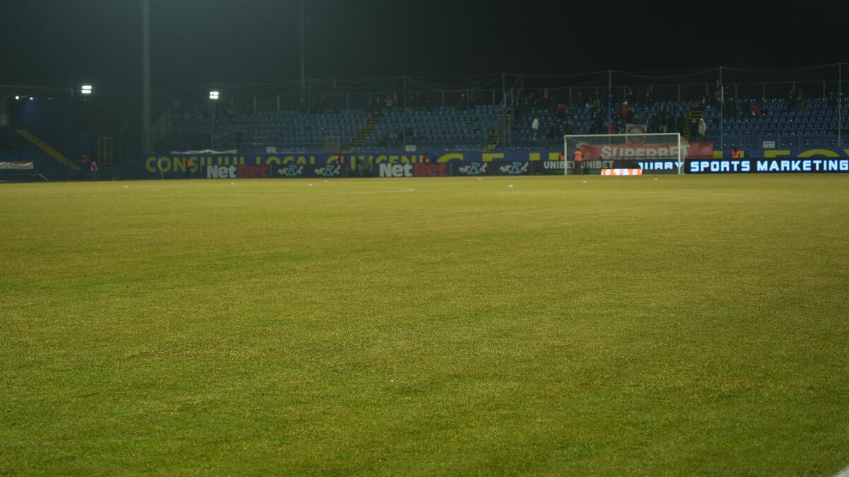 Arena 1 (Clinceni), înainte de Unirea Slobozia - Dinamo. Foto: GOLAZO.ro
