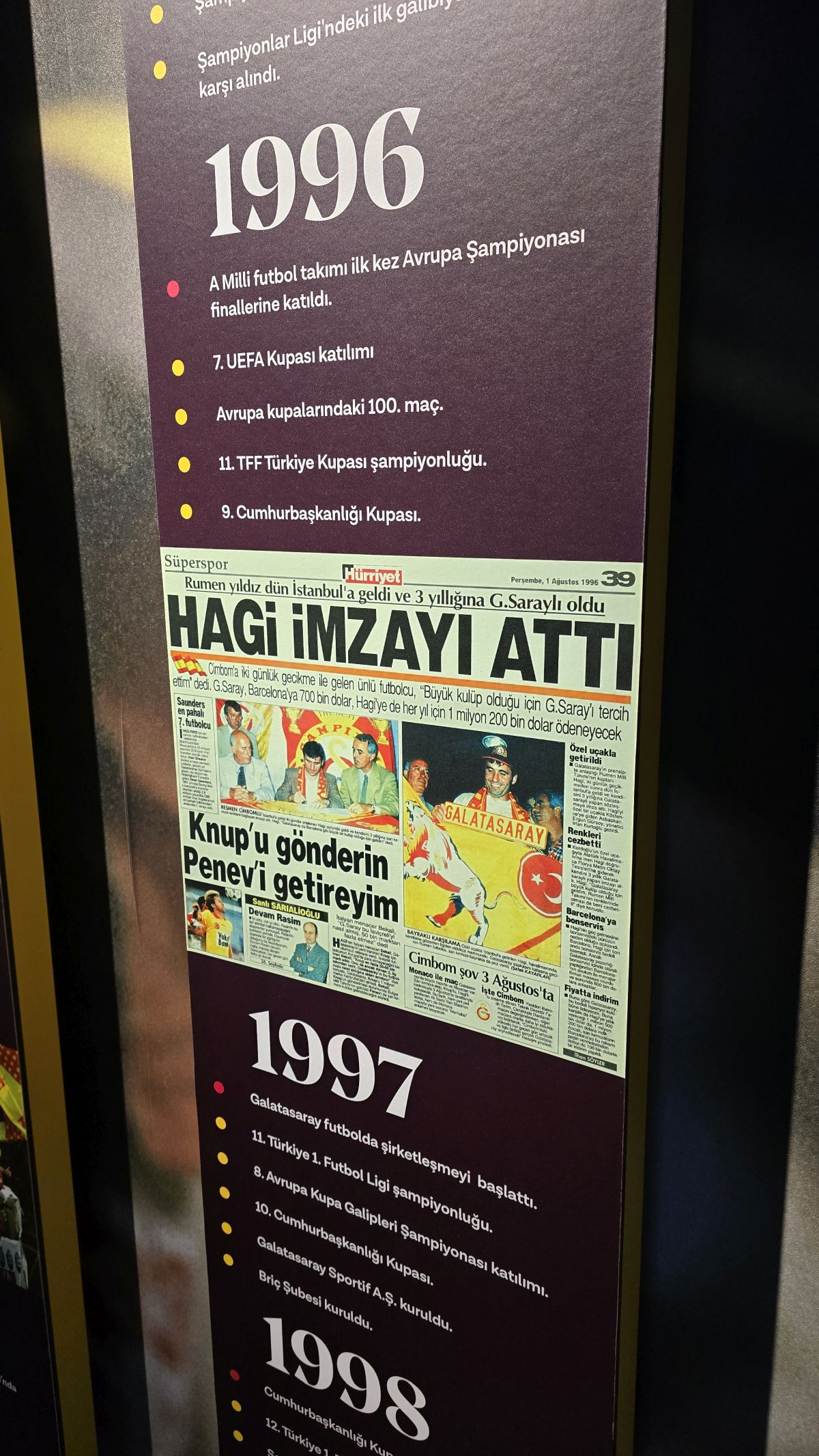 1996, anul sosirii lui Gică Hagi la Istanbul
