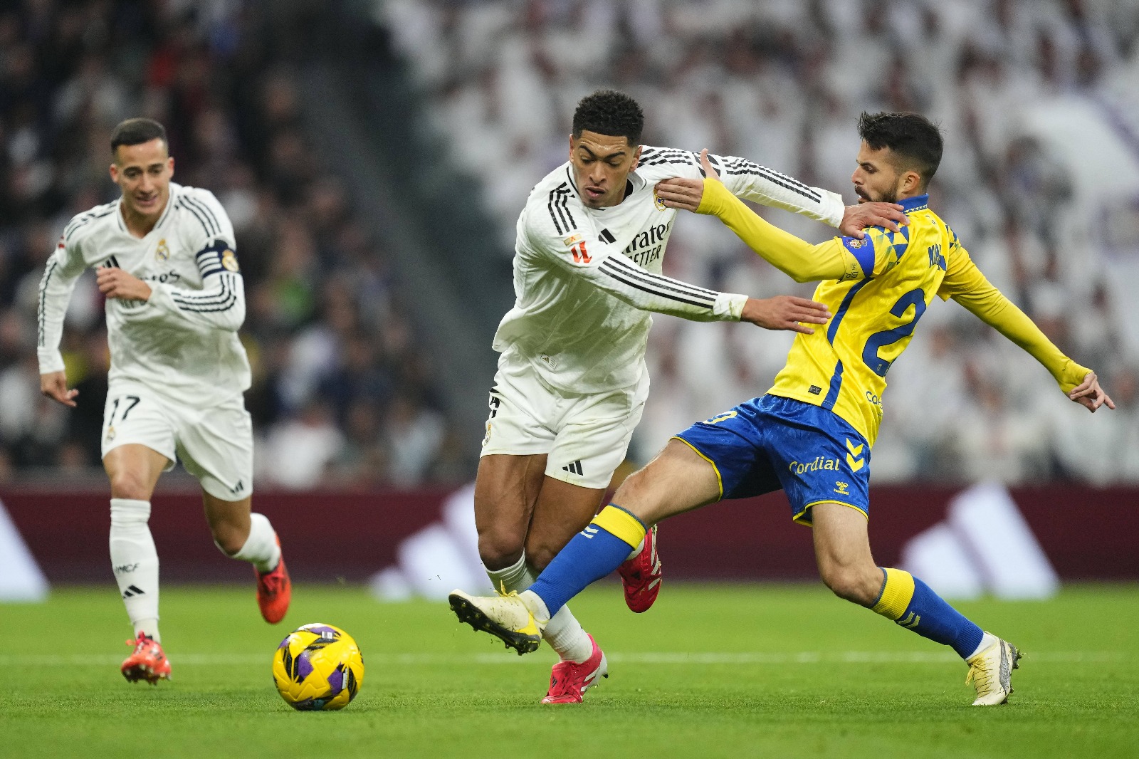 Duel Kirian - Bellingham, la Real - Las Palmas 4-1, pe 19 ianuarie Foto: Imago