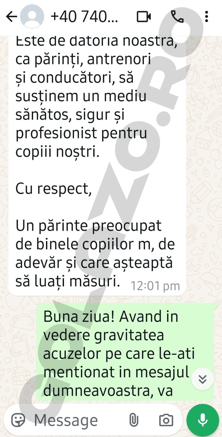 A treia parte a mesajului anonim trimis Gabrielei Mitroi, semnat "un p[rinte preocupat de binele copiilor, de adevăr și care așteaptă să luați măsuri".