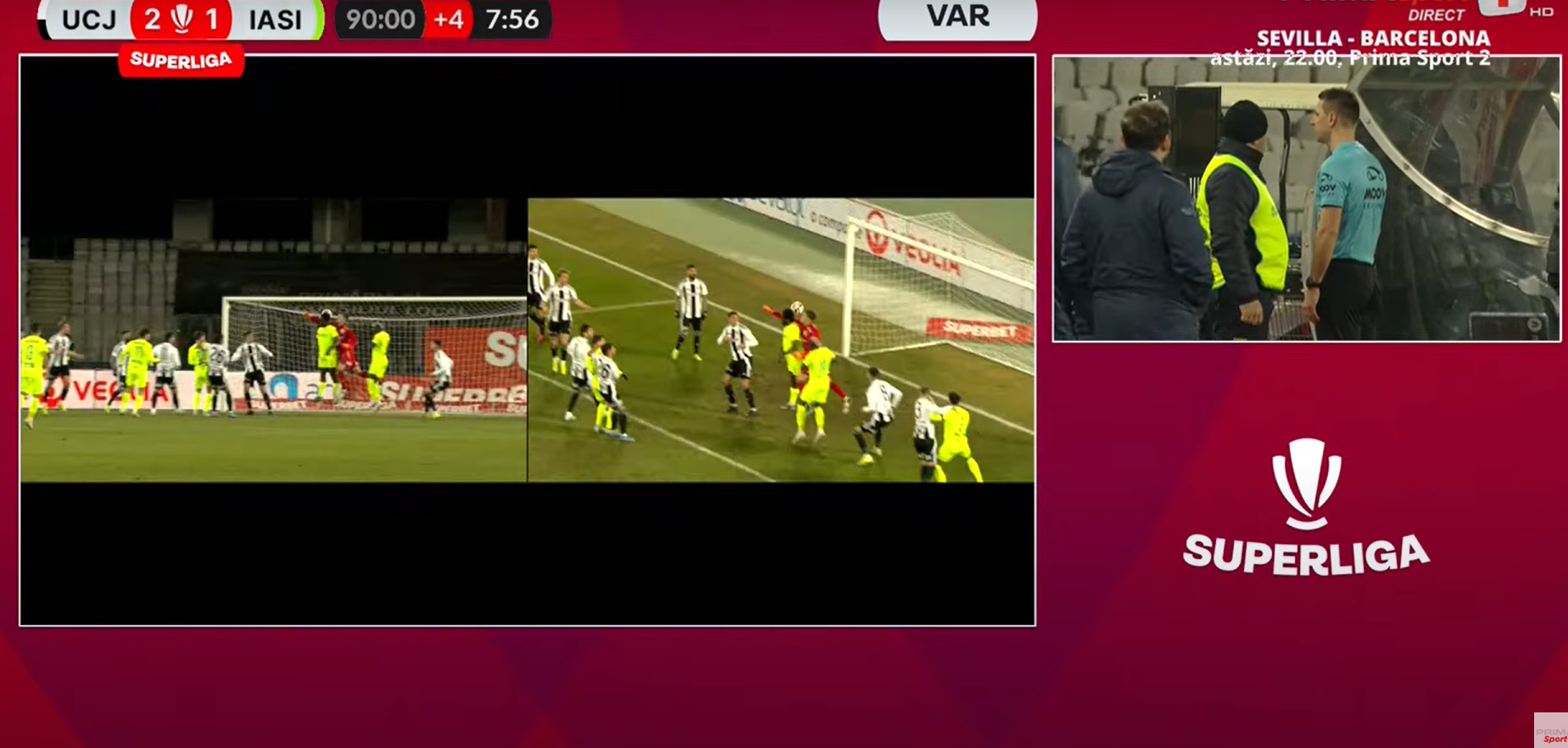 U Cluj - Poli Iași / Foto: Capturi Prima Sport (703).png
