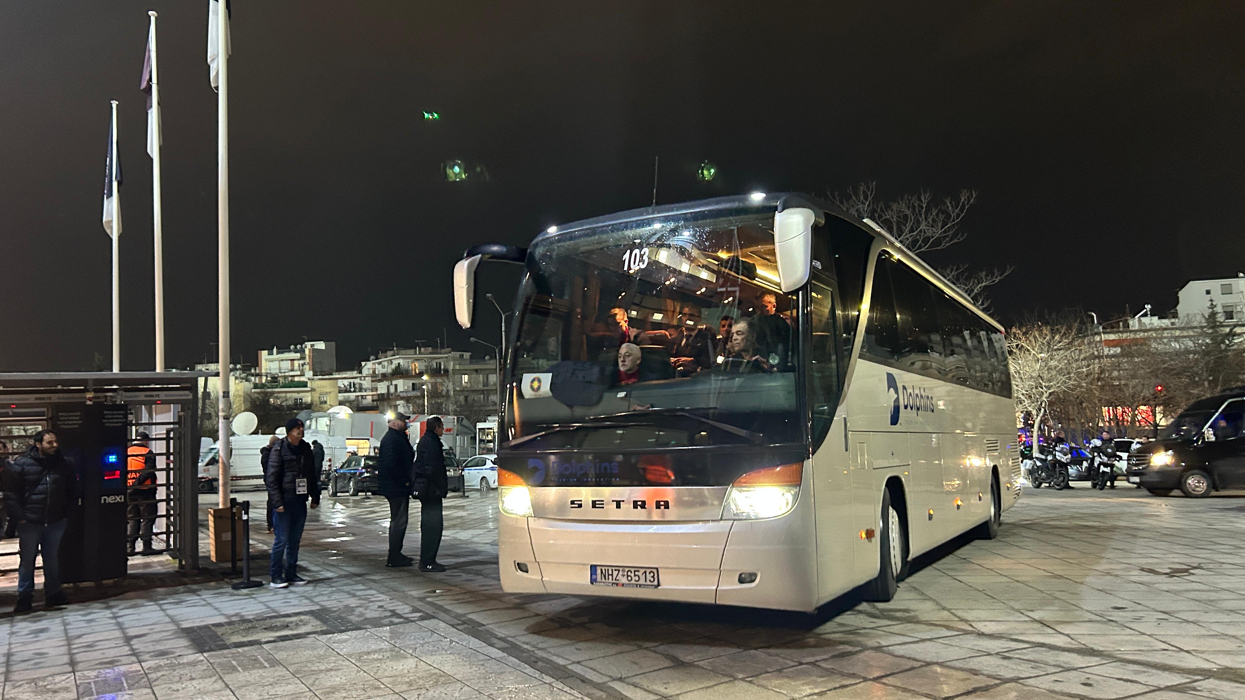 PAOK - FCSB. Sosirea echipelor la stadion