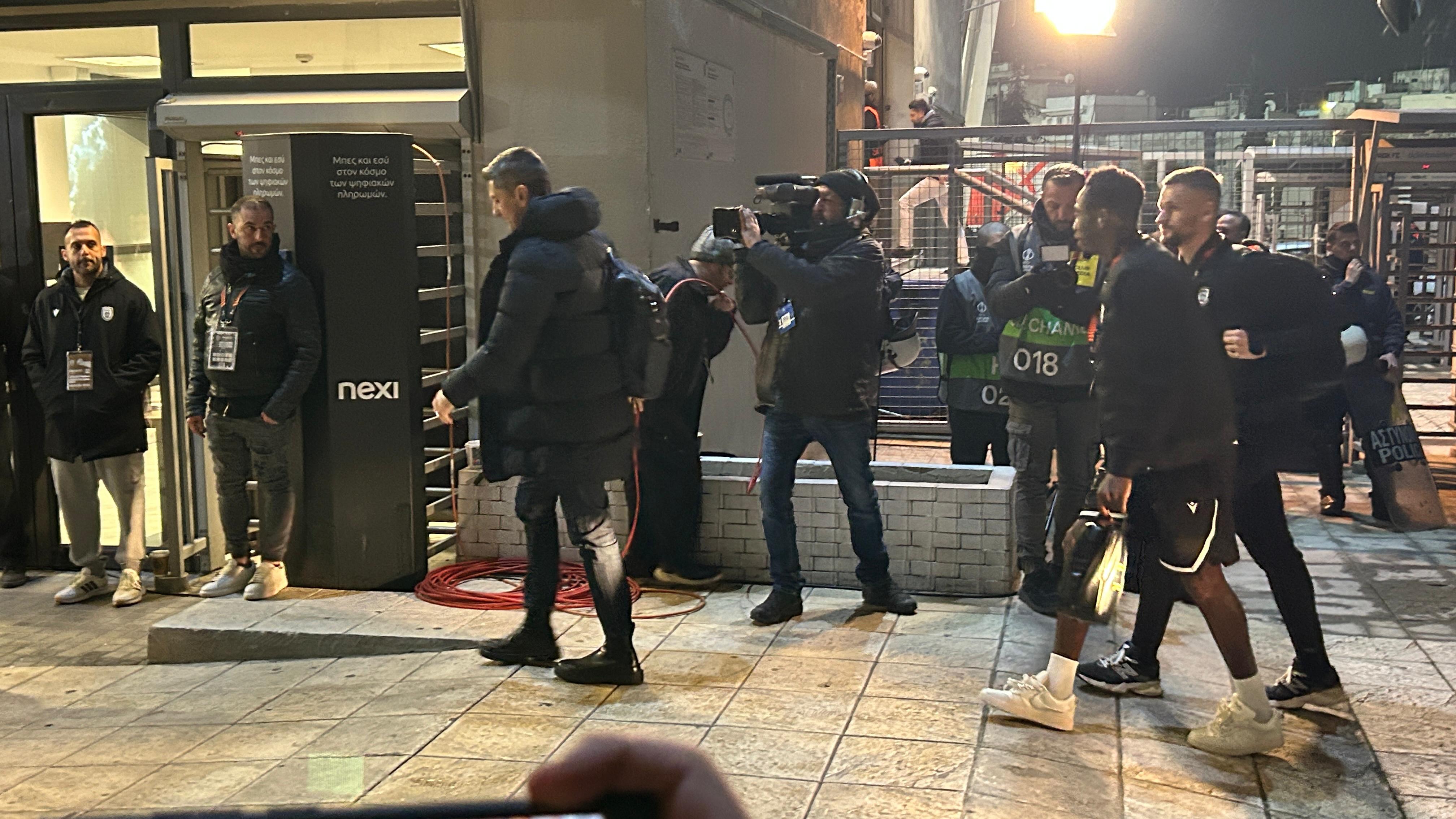 PAOK - FCSB. Sosirea echipelor la stadion