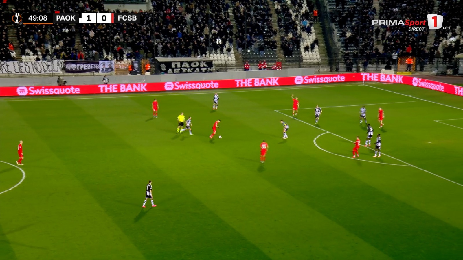 Andrei Gheorghiță, gol în PAOK - FCSB (foto: captură Prima Sport 1)