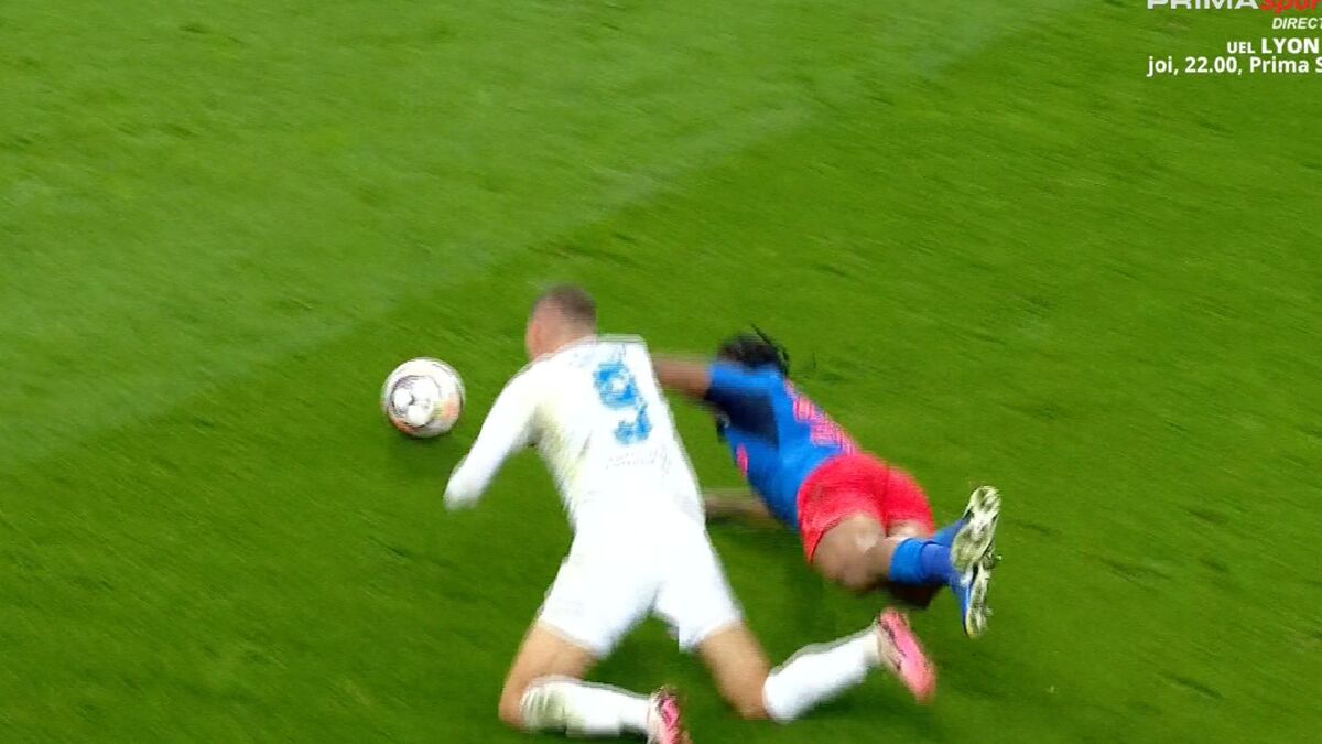 Ngezana, aproape de eliminare în FCSB - Universitatea Craiova/ Foto: captură ecran Prima Sport .jpeg