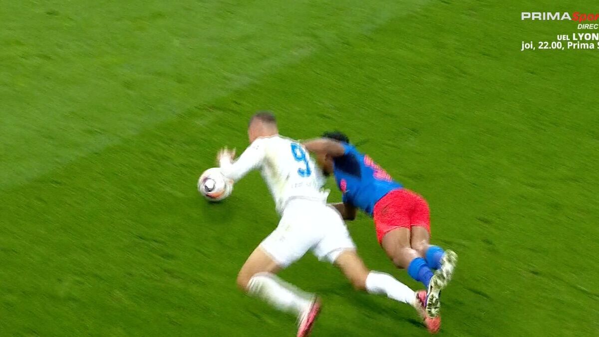 Ngezana, aproape de eliminare în FCSB - Universitatea Craiova/ Foto: captură ecran Prima Sport .jpeg