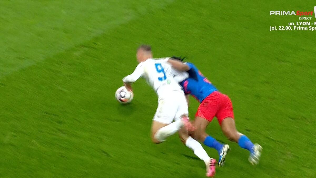Ngezana, aproape de eliminare în FCSB - Universitatea Craiova/ Foto: captură ecran Prima Sport .jpeg