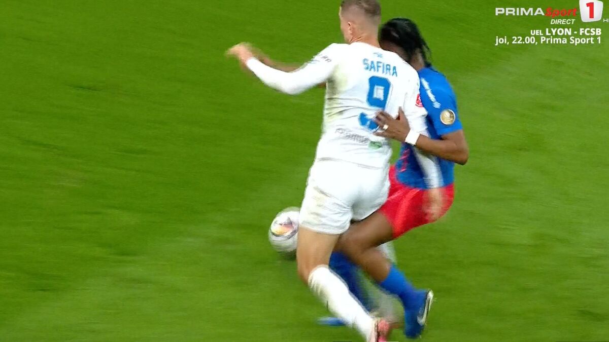 Ngezana, aproape de eliminare în FCSB - Universitatea Craiova/ Foto: captură ecran Prima Sport .jpeg