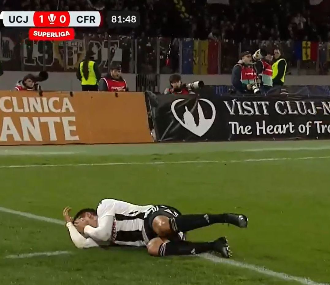 U Cluj - CFR, conflict Ilie - Masoero. Capturi Digi Sport (9).jpg
