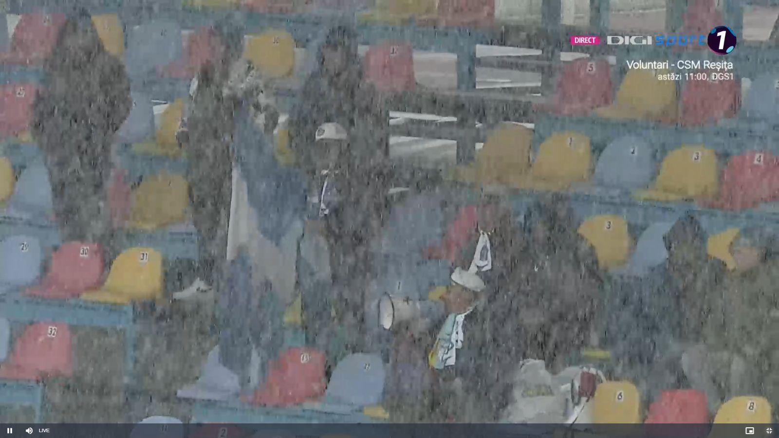 Ninsoare în aprilie la Voluntari - Reșița. Capturi Digi Sport