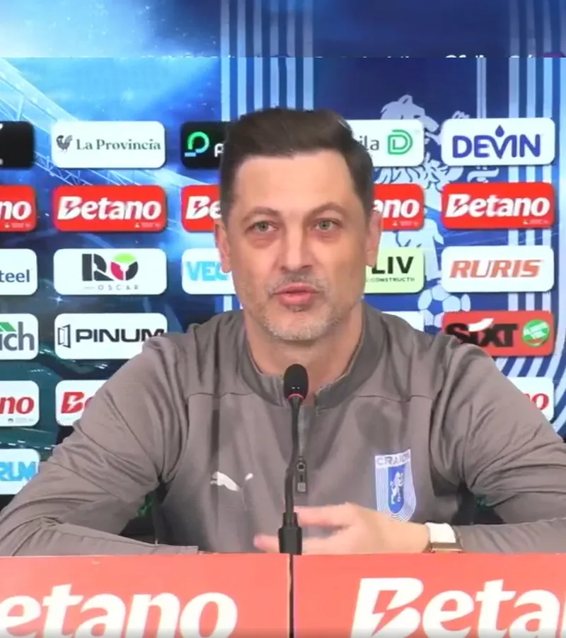 Mirel Rădoi acuză Antrenorul de la Universitatea Craiova, dezamăgit de arbitraj: Ai grijă,  s-ar putea să stai în tribună cu FCSB”