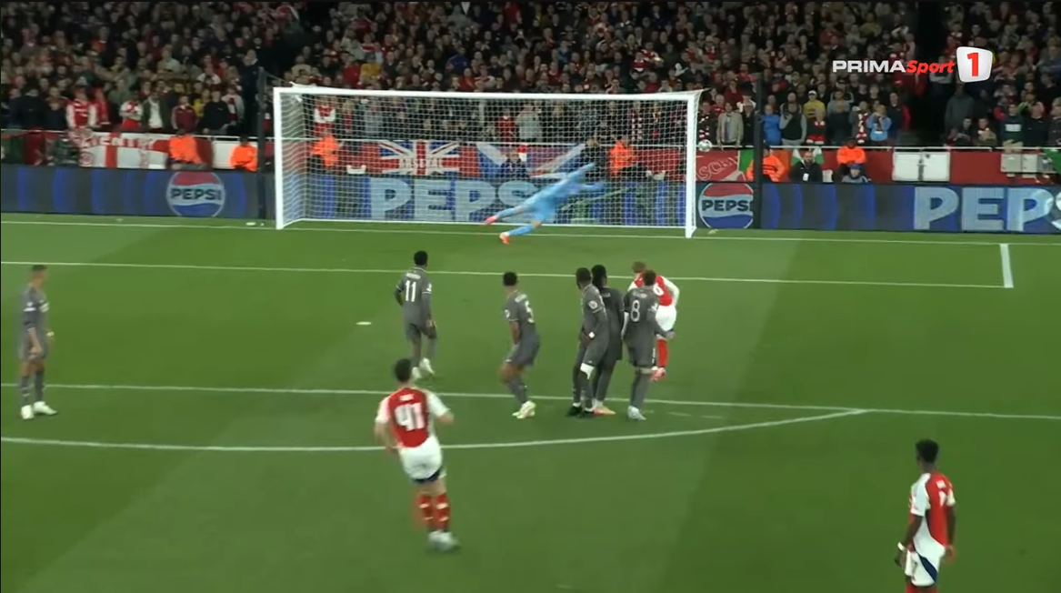 Declan Rice, goluri fabuloase în Arsenal - Real Madrid FOTO Captură video Prima Sport