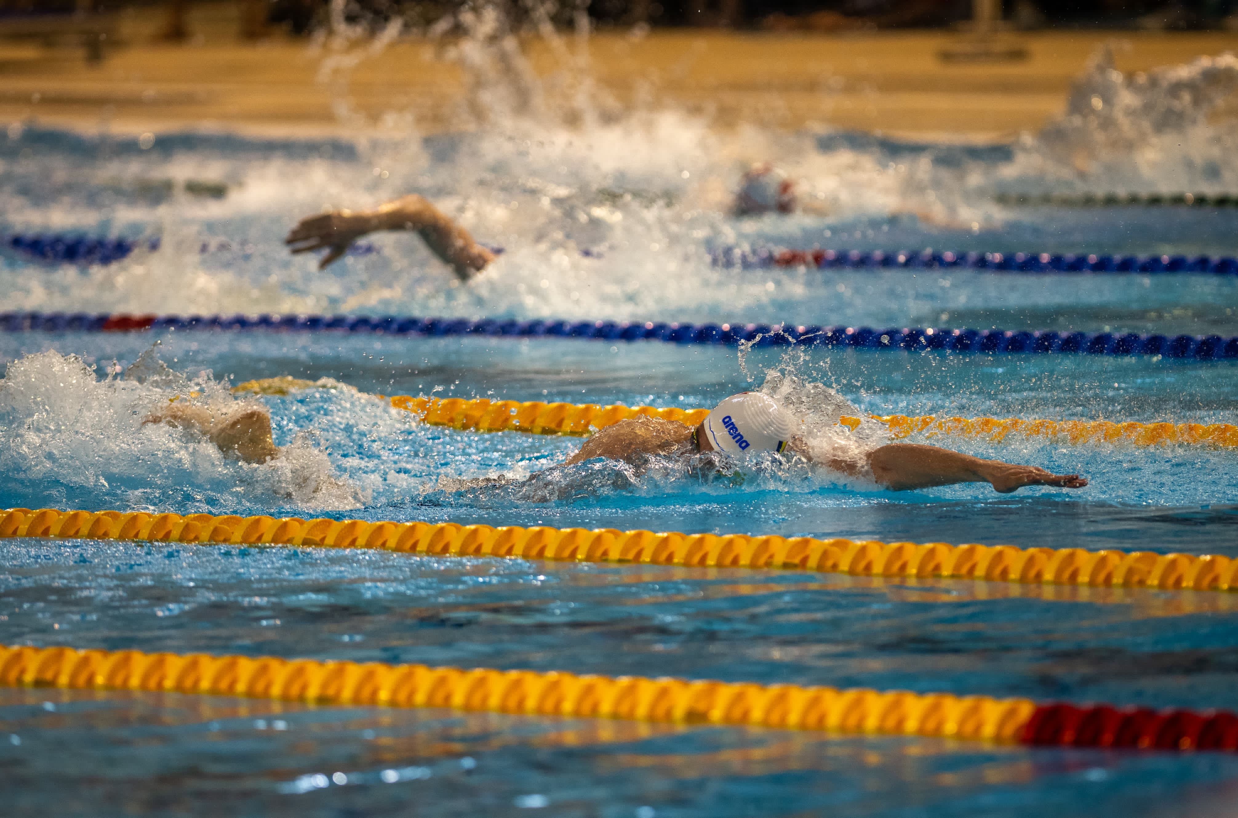 David Popovici, la proba de 100m liber din cadrul Campionatelor Naționale de la Otopeni (foto: Raed Krishan / GOLAZO)