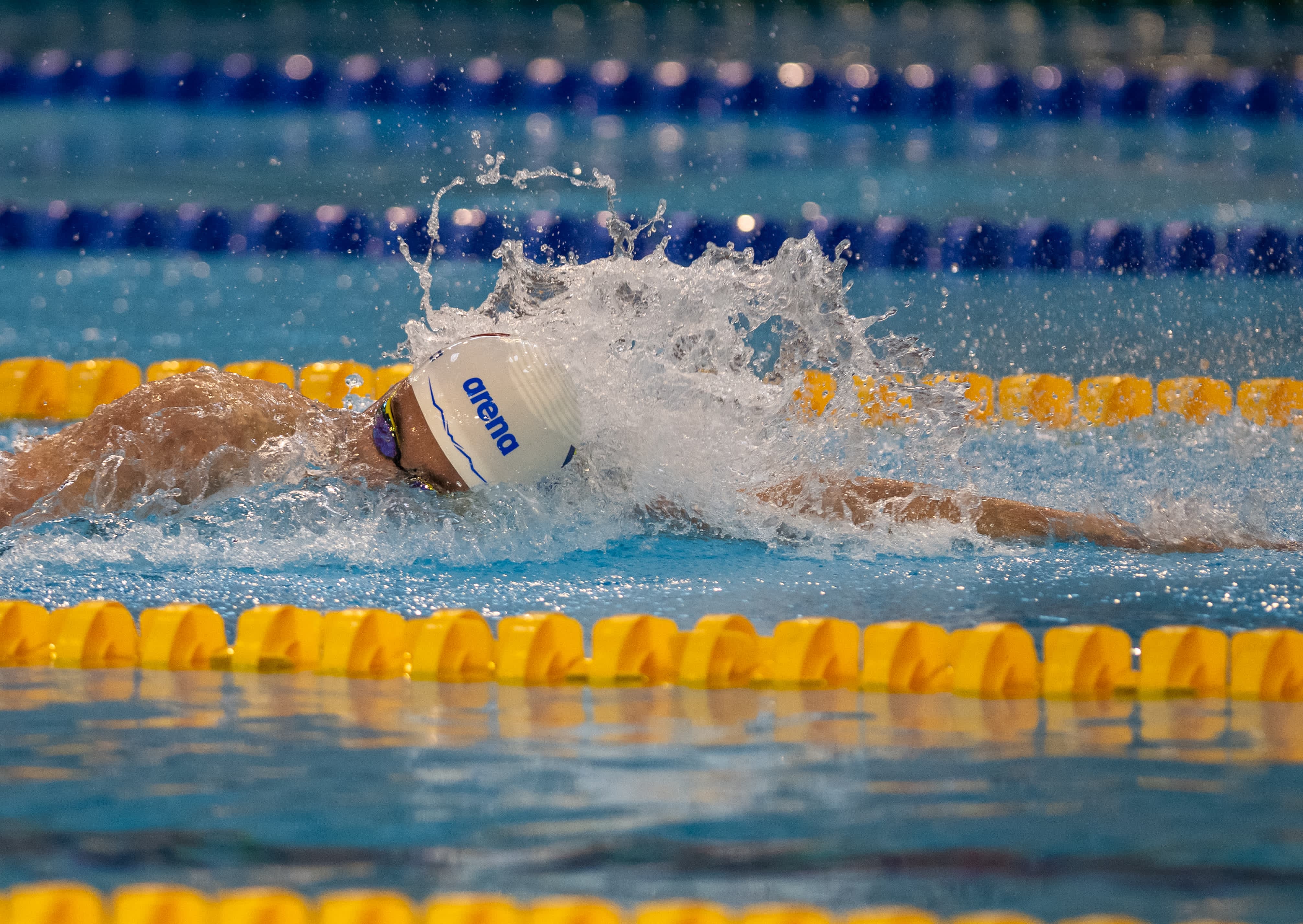 David Popovici, la proba de 100m liber din cadrul Campionatelor Naționale de la Otopeni (foto: Raed Krishan / GOLAZO)