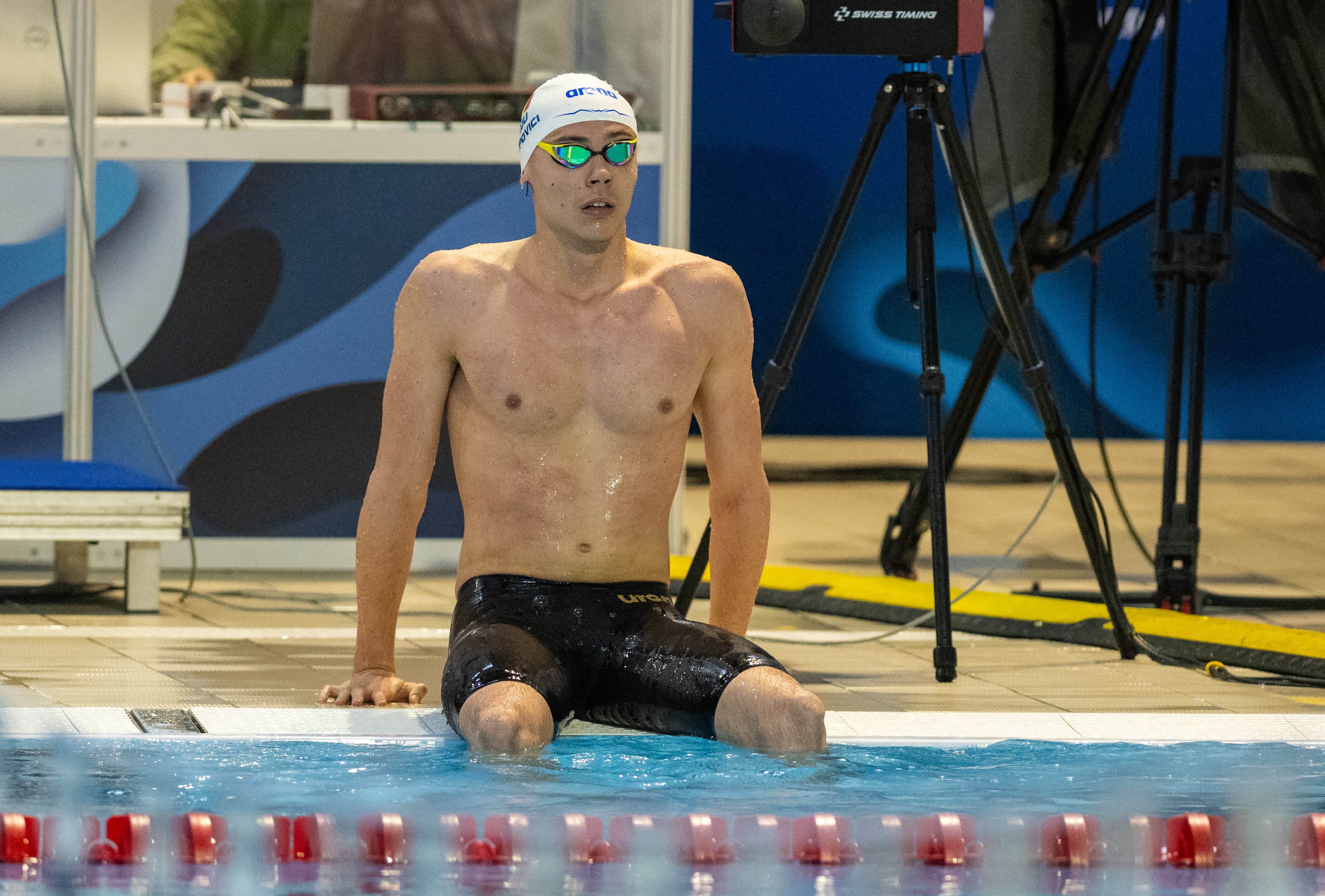 David Popovici, la proba de 100m liber din cadrul Campionatelor Naționale de la Otopeni (foto: Raed Krishan / GOLAZO)