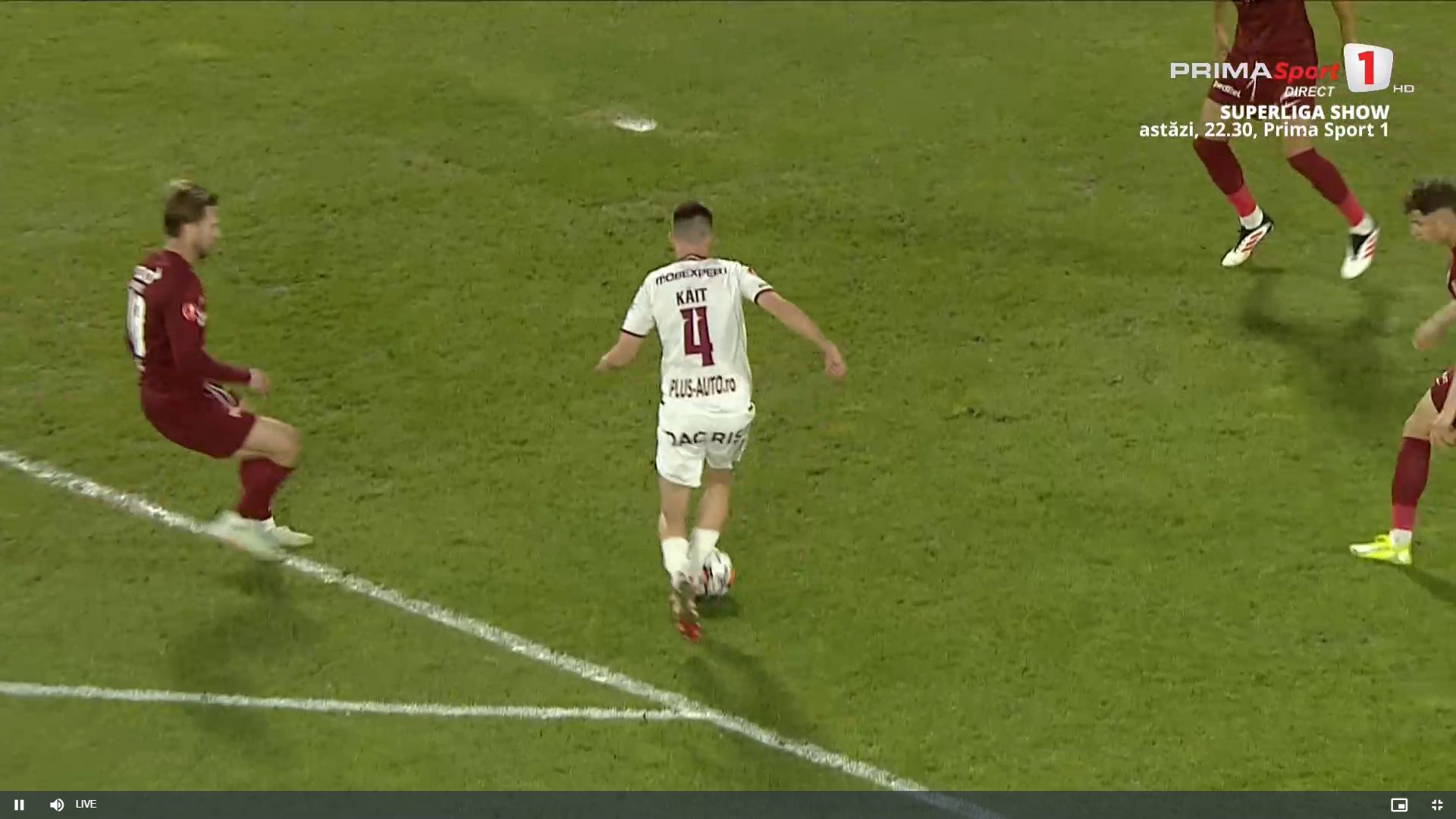 CFR - Rapid, al doilea galben pentru Kait, anulat. Captură Prima Sport