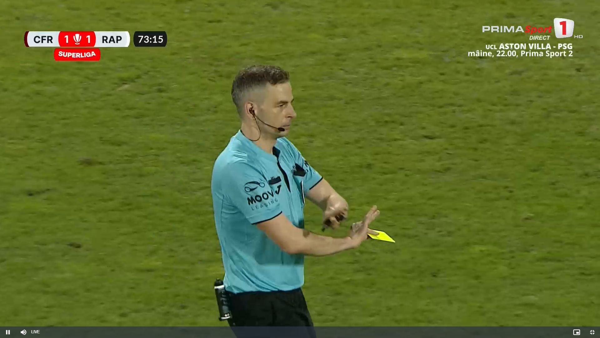 CFR - Rapid, al doilea galben pentru Kait, anulat. Captură Prima Sport