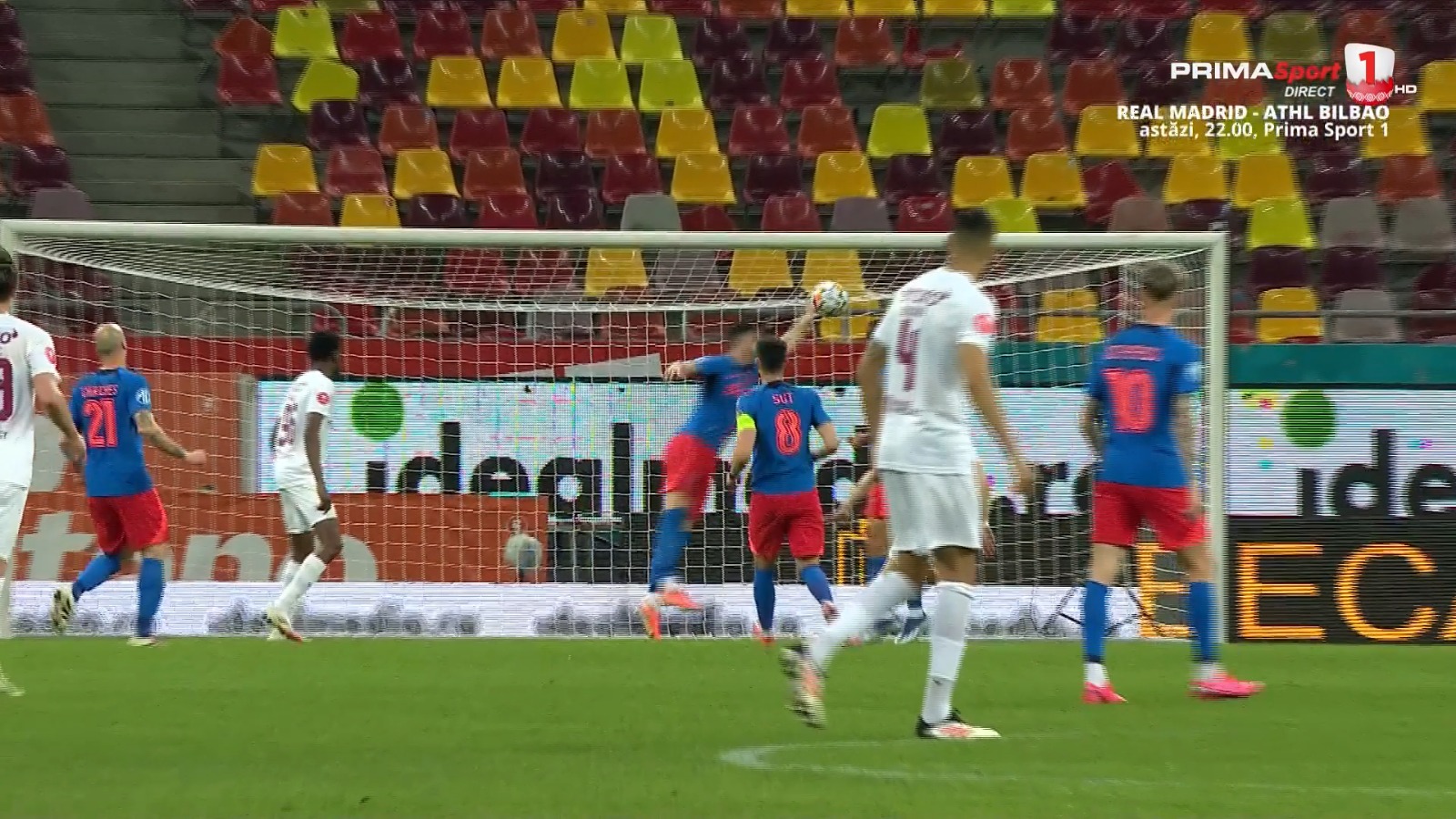 Hențul comis de Mihai Popescu în FCSB - CFR Cluj (foto: captură Prima Sport)