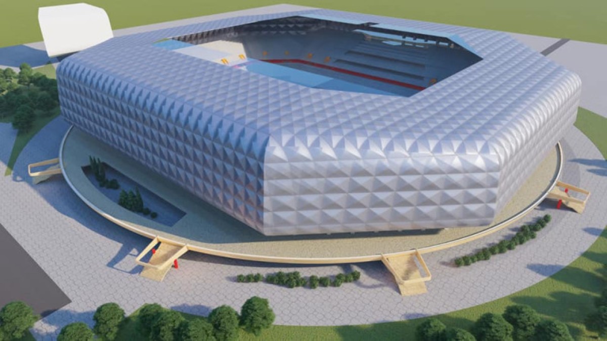 Macheta noului stadion Dan Păltinișanu