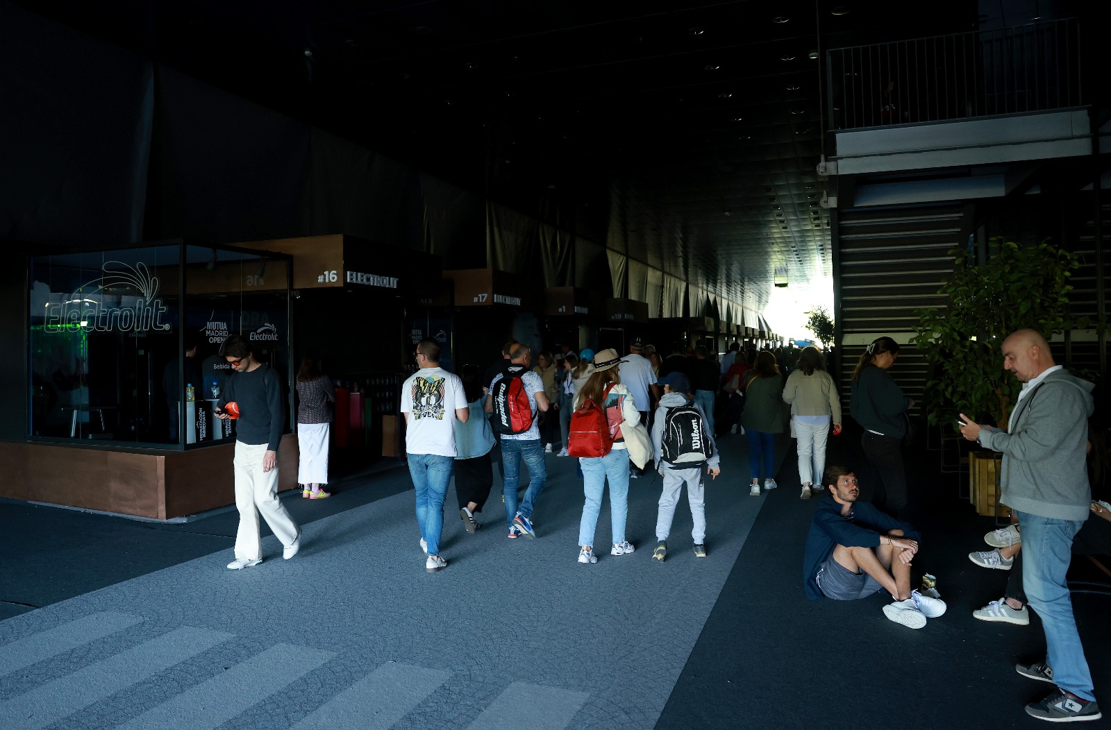 Pana de curent de la Madrid Open (foto: Getty Images)