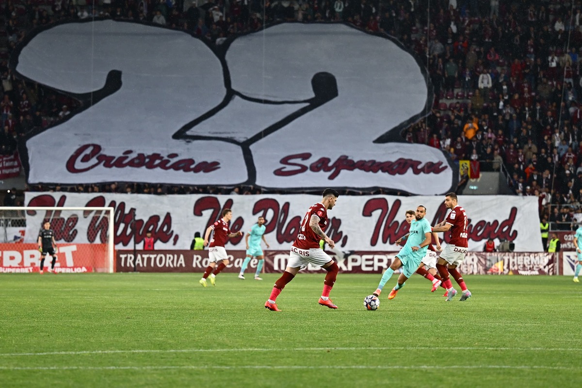 Rapid - CFR Cluj, scenografie în onoarea lui Cristian Săpunaru/ Foto: Raed Krishan - GOLAZO.ro.jpeg