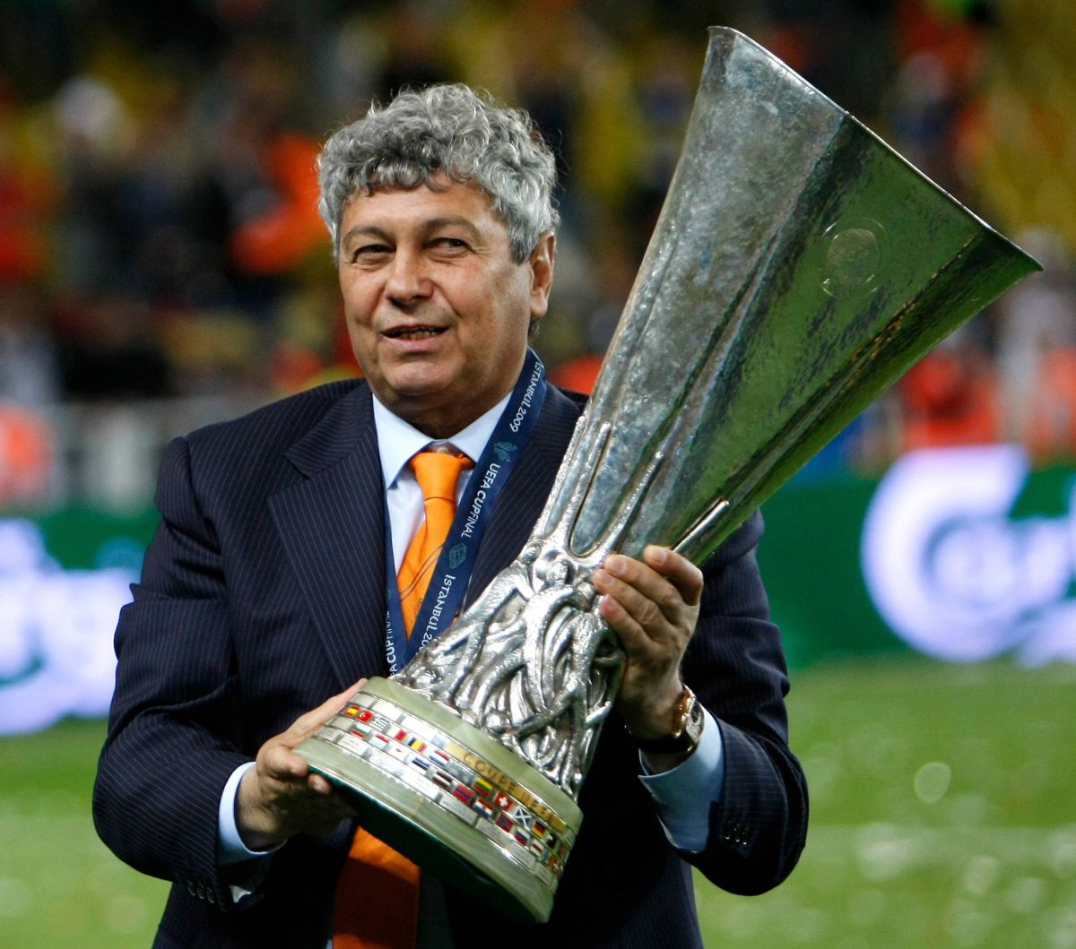 Mircea Lucescu, la Shakhtar Donetsk, după ce a cucerit Cupa UEFA, în 2009 Foto: Imago