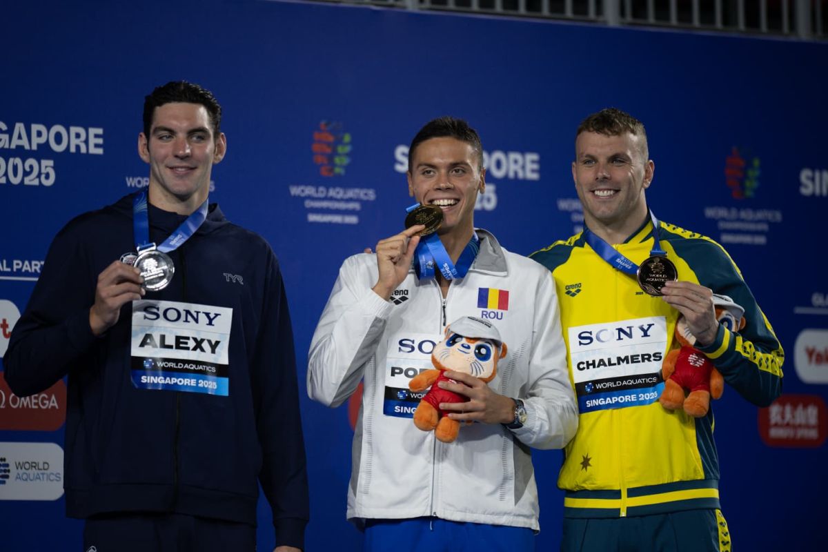 David Popovici, aur la 100 m liber FOTO Raed Krishan/GOLAZO.ro