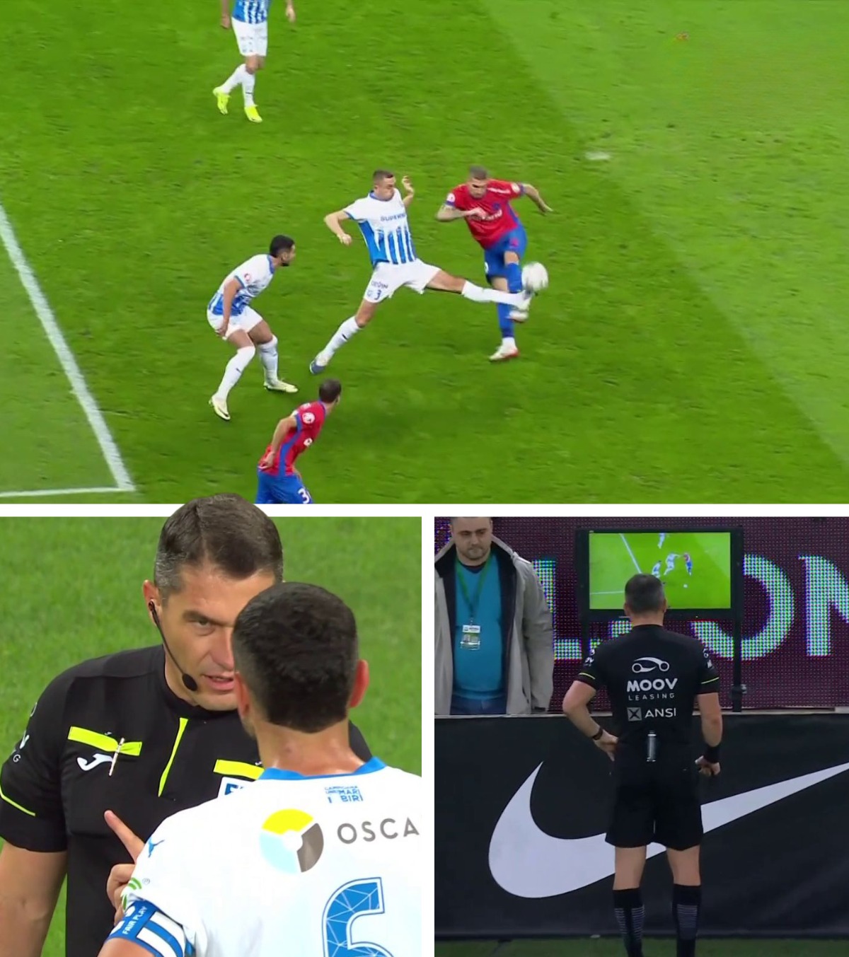Penalty anulat pentru FCSB FOTO: Istvan Kovacs, corectat de VAR! Dăduse 11 metri la duelul Romanchuk - Bîrligea