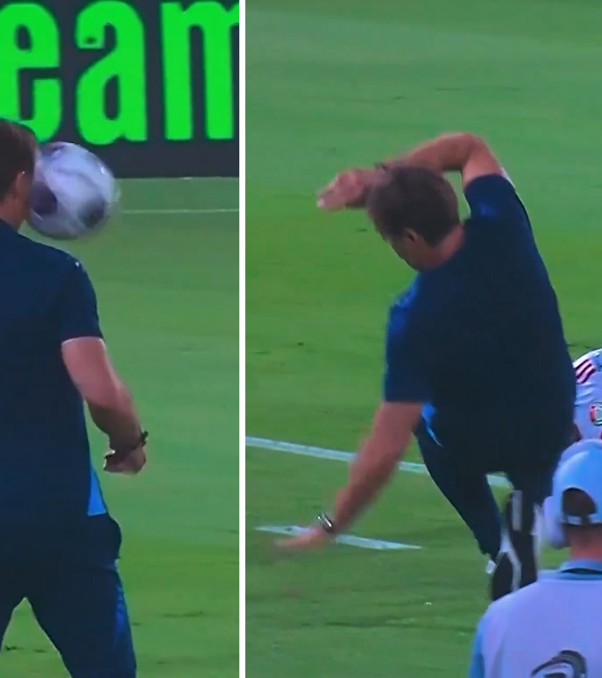 Lopetegui, luat la țintă FOTO . Antrenorul Qatarului a rămas întins pe teren în meciul în care i-a „furat” calificarea lui Olăroiu