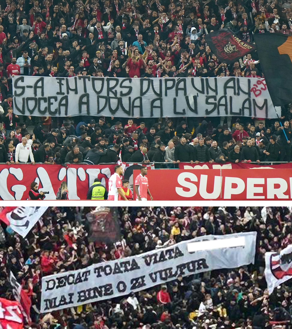 Conflict între galerii la derby FOTO. Aluzii rasiste ale dinamoviștilor + Fanii rapidiști au rispotat: „Numele vostru provoacă greață”