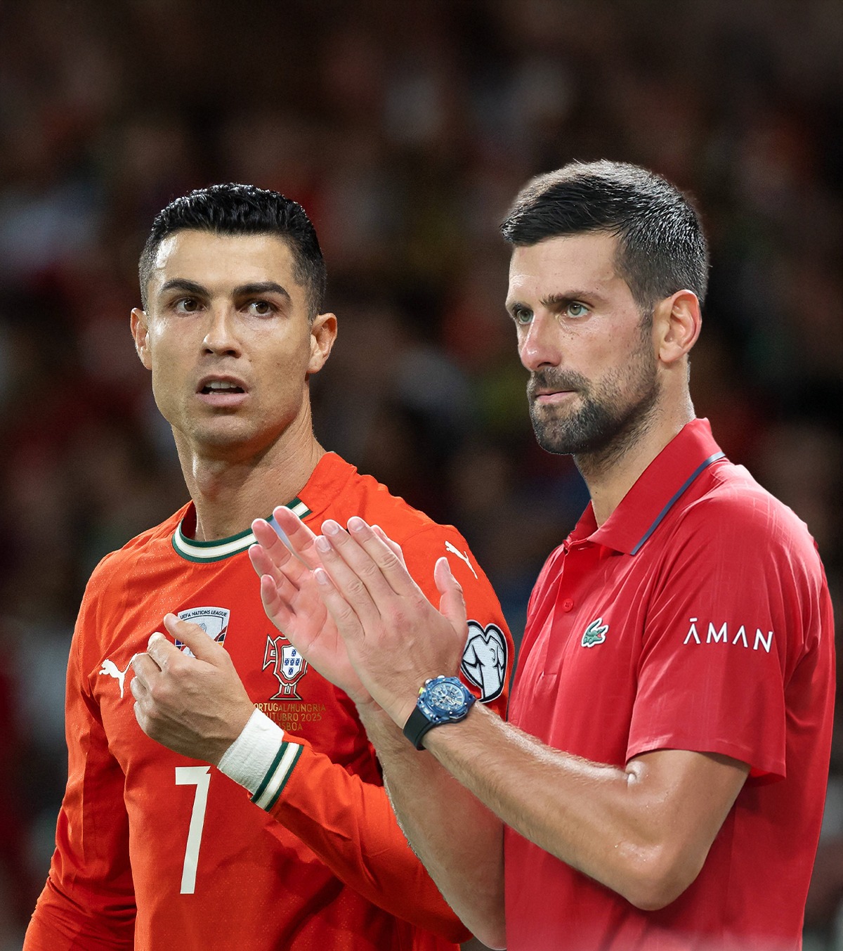 Djokovic și Ronaldo, întâlnire la Lisabona  Cei doi au făcut schimb de tricouri » Ce mesaj i-a scris Nole fotbalistului