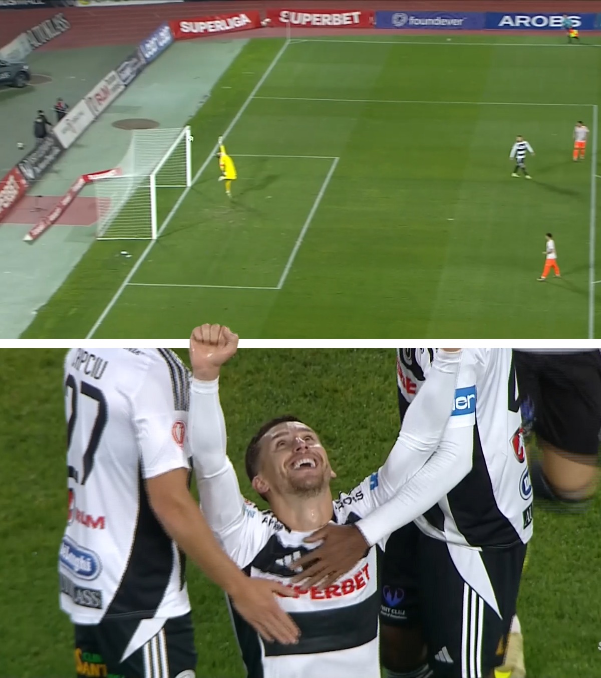 Bic, ce eurogol! FOTO. Mijlocașul de la U Cluj a șocat apărarea lui Metaloglobus cu gol fabulos de la 30 de metri! Nu mai marcase de 7 luni