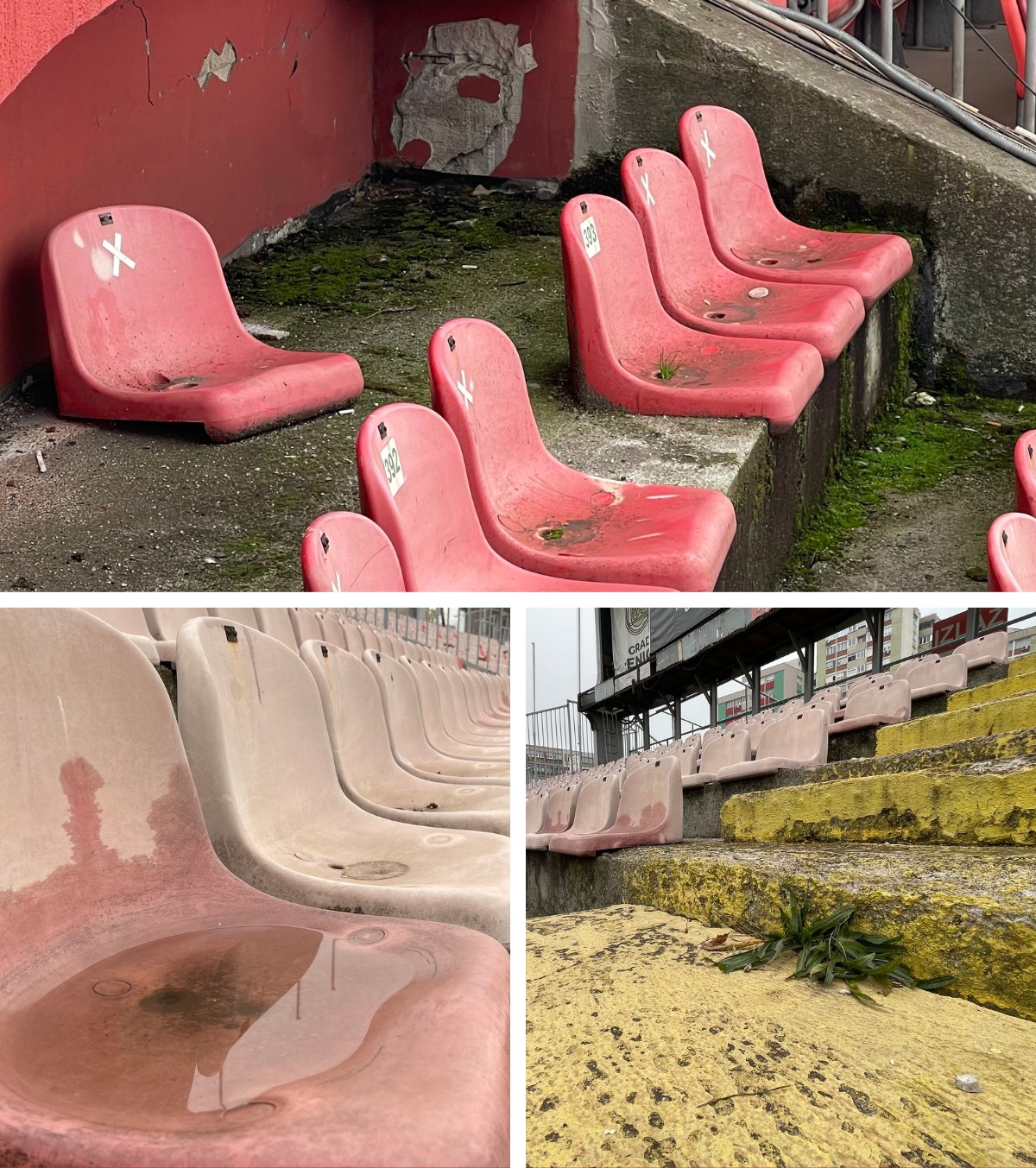 Decor horror la Zenica GOLAZO.ro a intrat pe stadionul care va găzdui Bosnia - România: tribune vechi și ruginite, plante crescute pe trepte | FOTO+VIDEO
