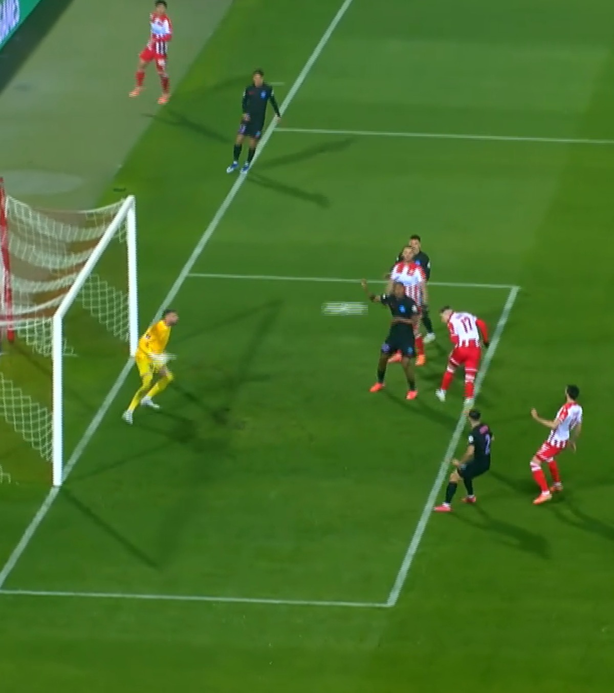 Defensiva FCSB, KO FOTO. S teaua Roșie Belgrad a marcat în inferioritate. Cum a înscris Bruno Duarte