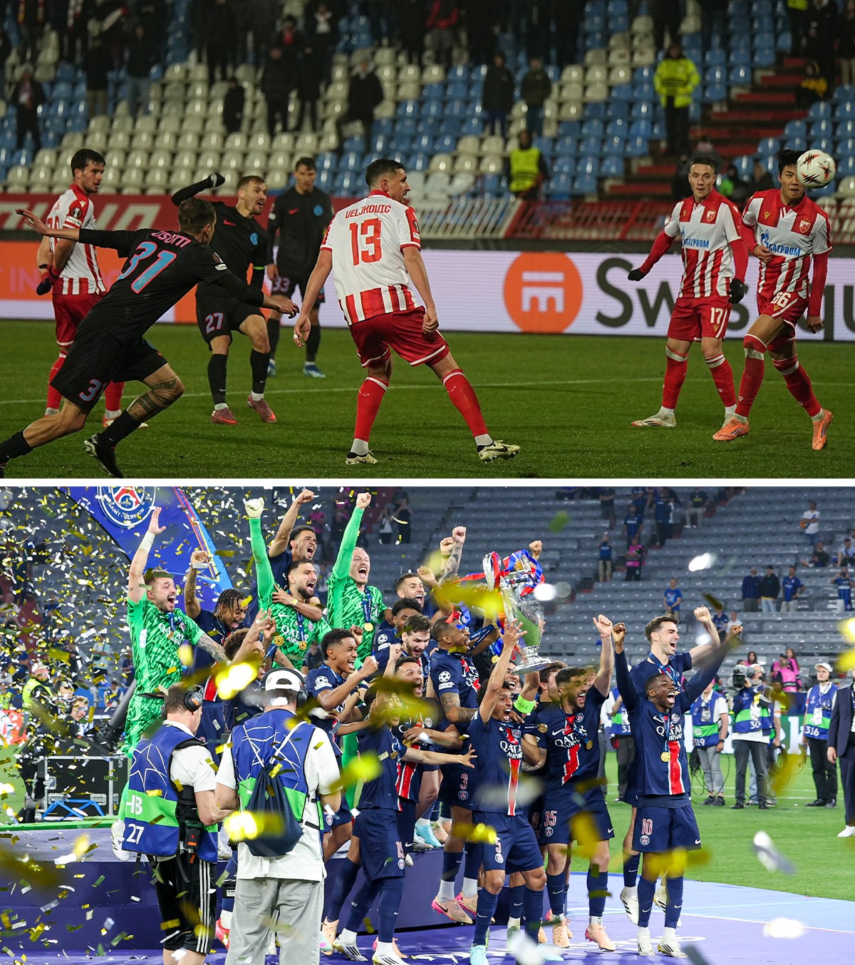 Steaua Roșie - FCSB, cât finala Champions League Meciul de la Belgrad a avut o cotă de piață care a depășit 25%: unu din patru televizoare deschise era pe meci