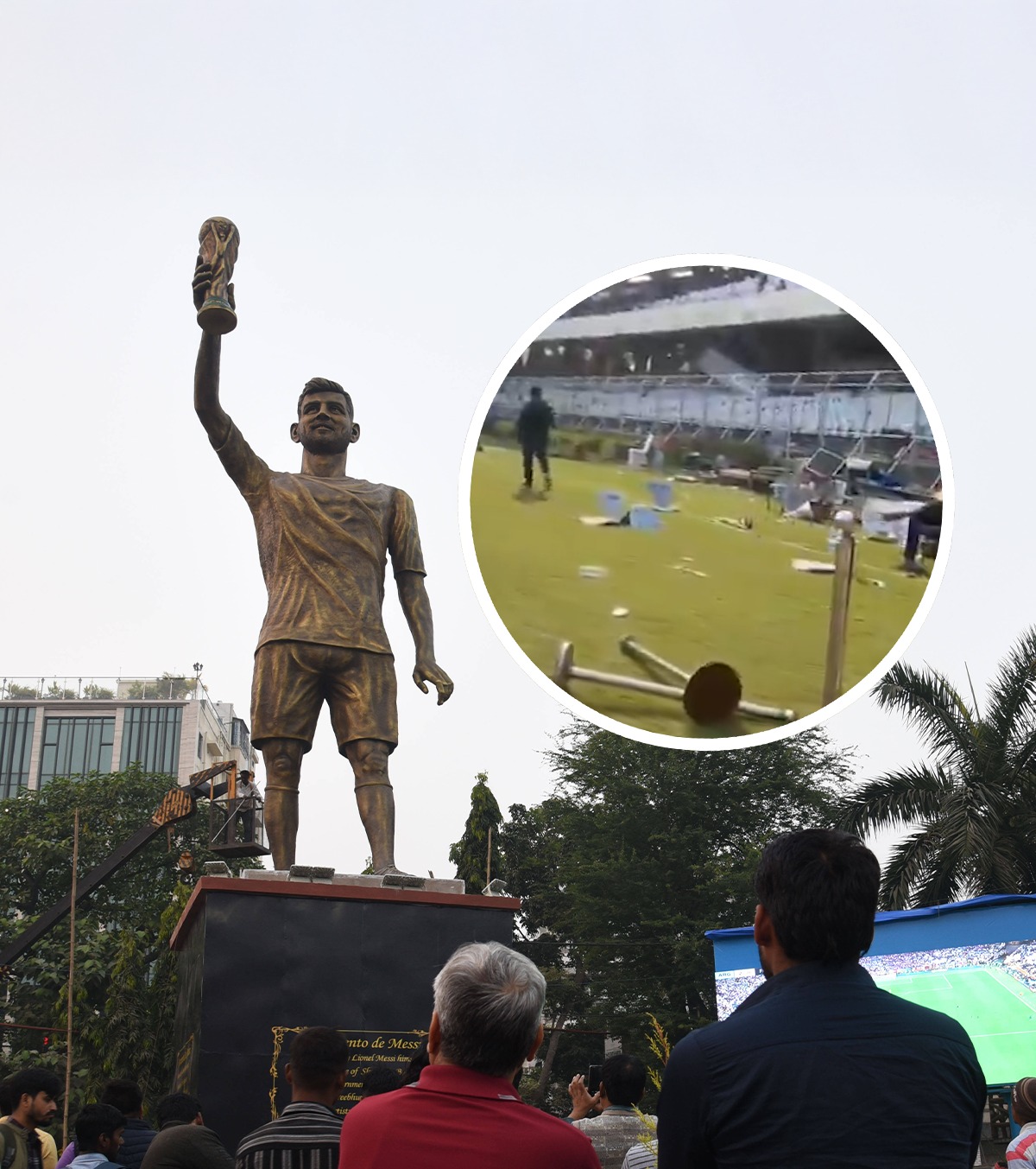 Messi a creat isterie în India VIDEO: Fanii au distrus stadionul după plecarea bruscă a starului argentinian: „Am plătit un salariu ca să-l văd”