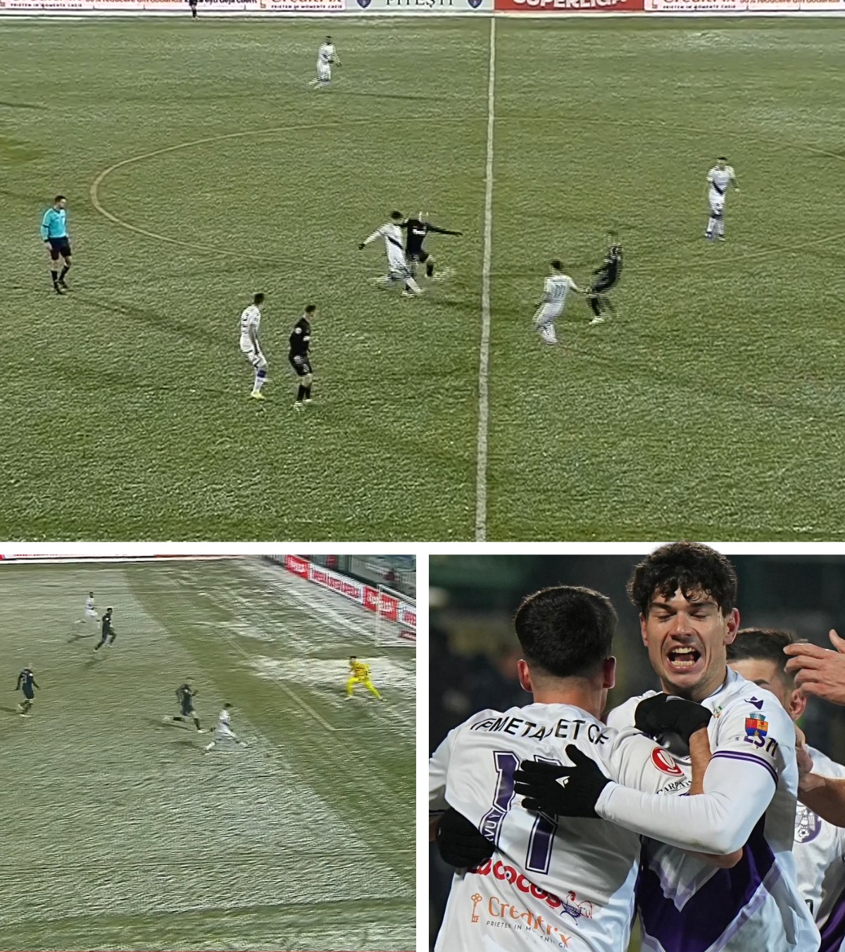 Chiricheș, ce gafă! FOTO. FC Argeș a deschis scorul cu FCSB, după o eroare uriașă a jucătorilor campioanei