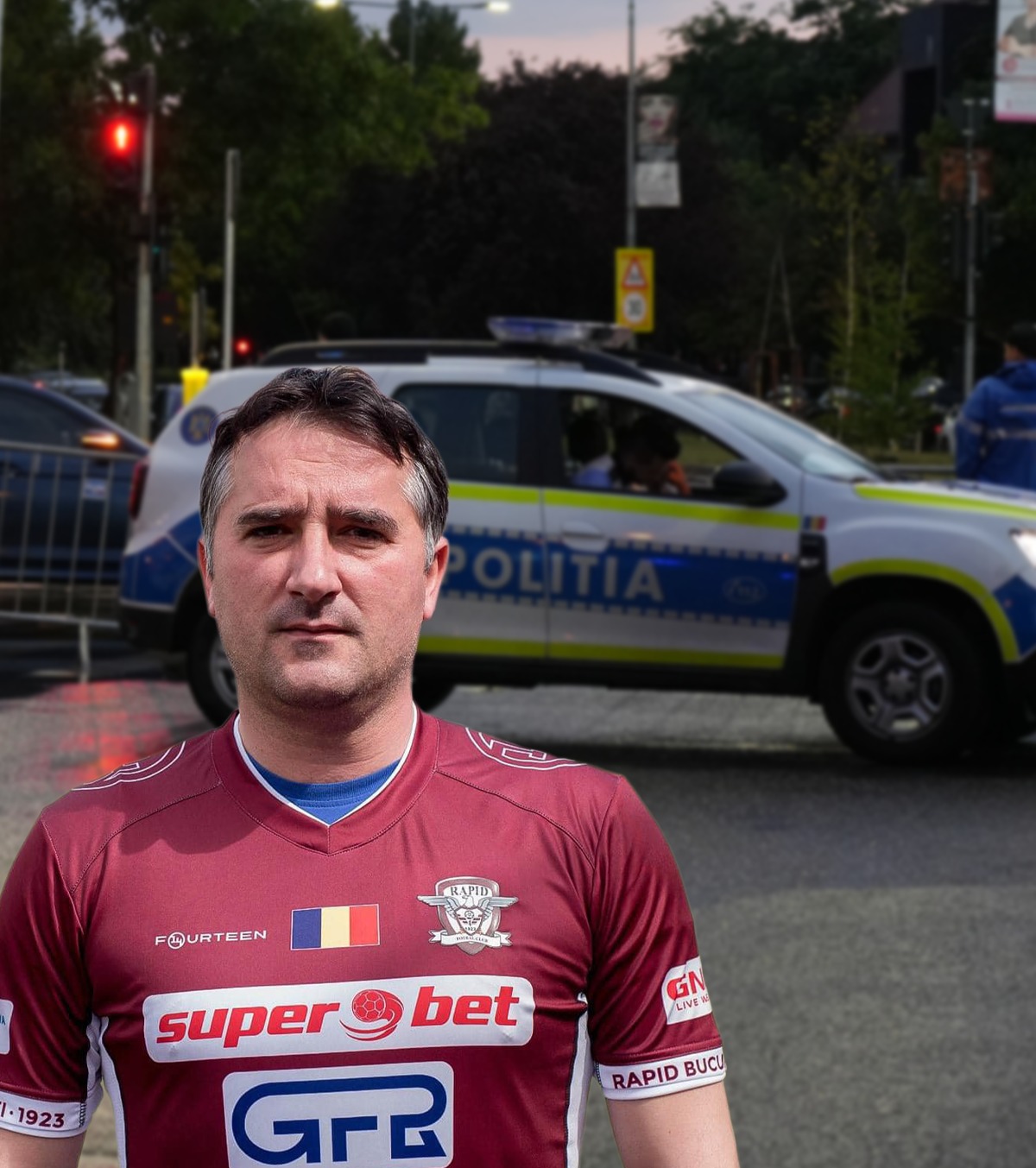 Fostul căpitan al Rapidului, prins băut la volan A fost încătușat după ce a provocat un accident rutier în Capitală