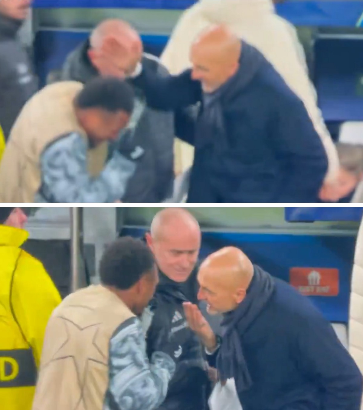 Moment șocant FOTO. Luciano Spalletti și-a pălmuit jucătorul în timpul meciului Juventus - Benfica!