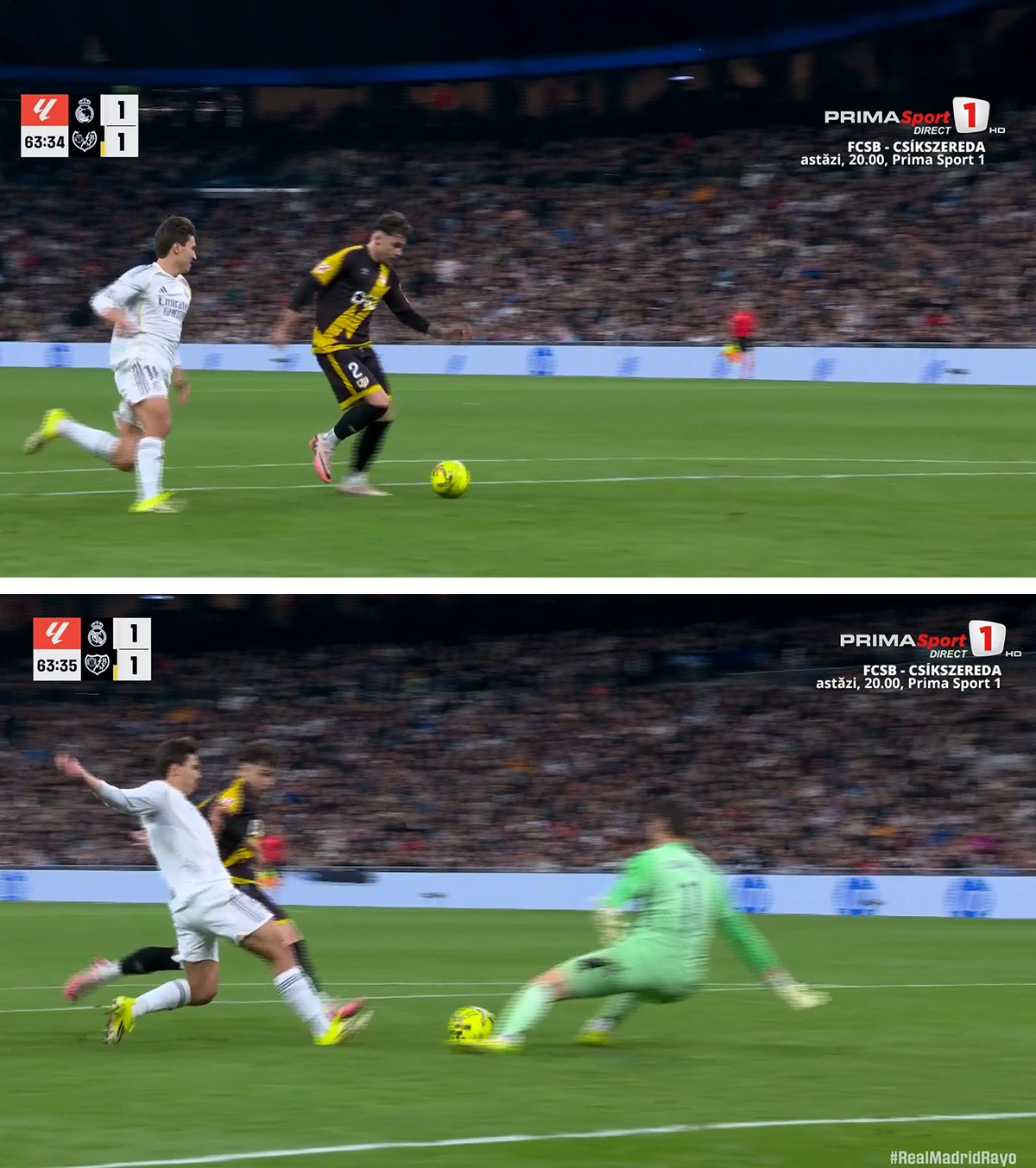 Rațiu, ce șansă irosită! FOTO: Românul a scăpat singur cu  Thibaut Courtois, dar a ratat uluitor!