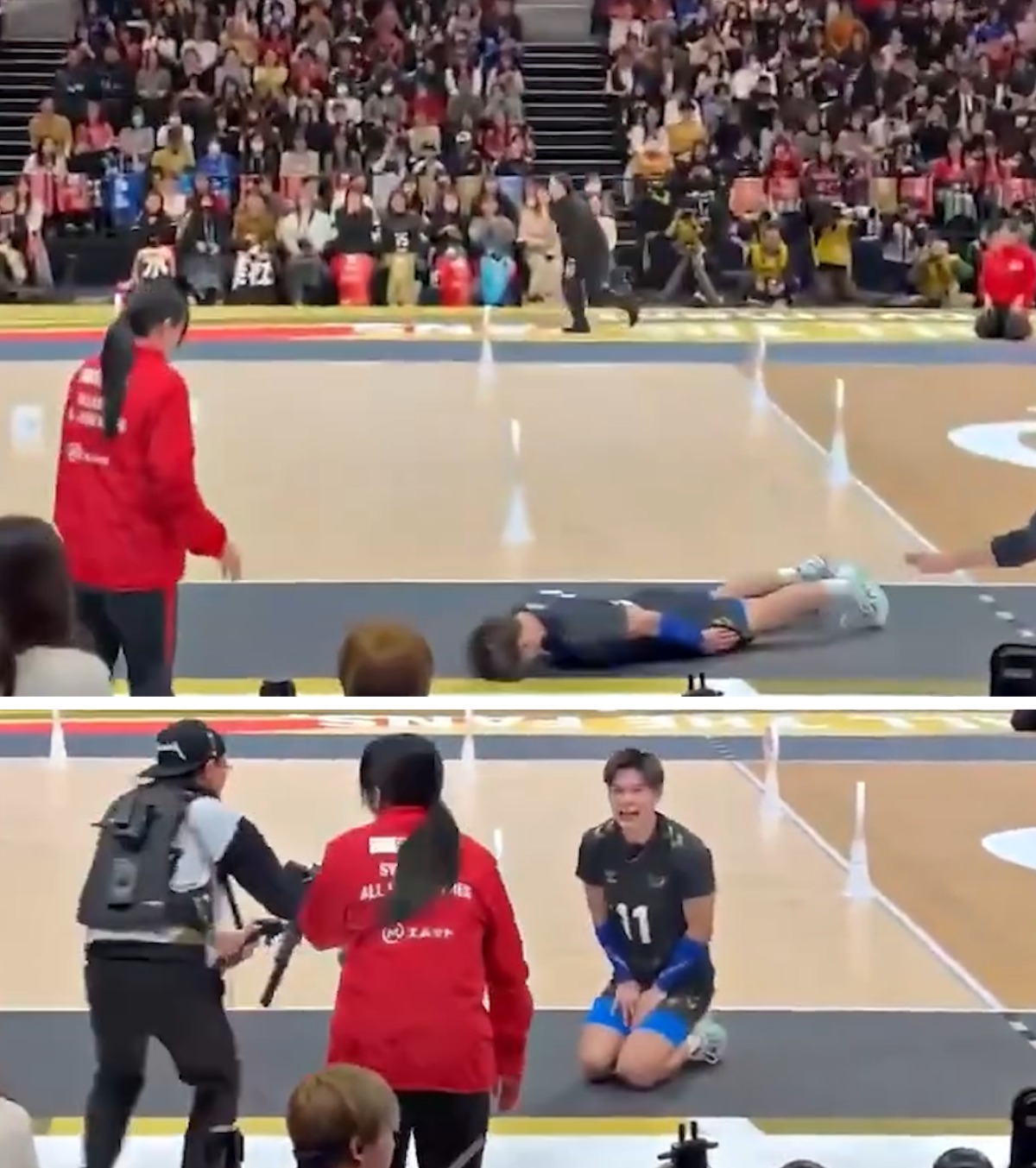 Imagini inedite VIDEO + FOTO. Cum și-a cerut scuze un sportiv japonez după ce a lovit cu mingea o femeie