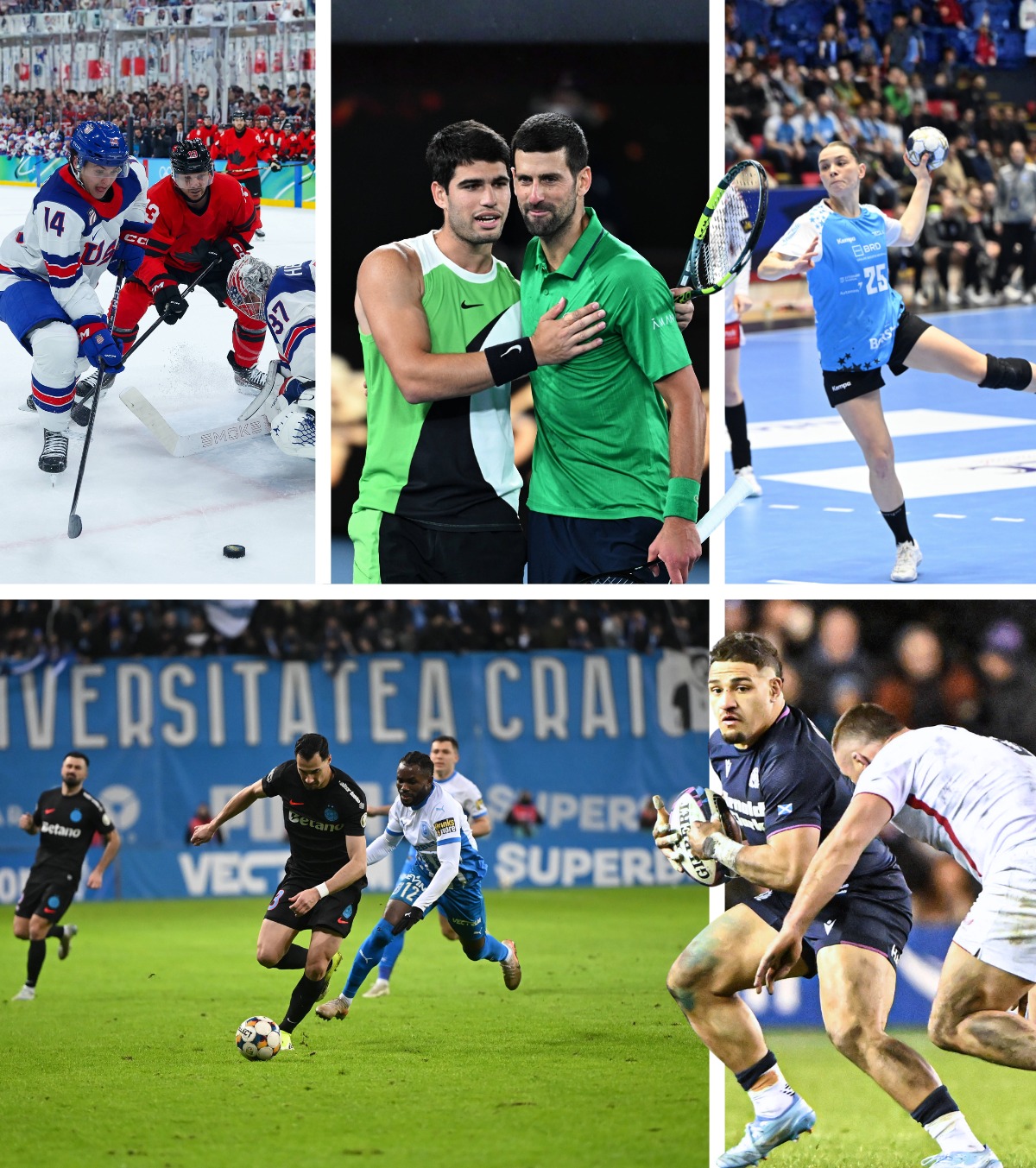 Djokovic vs Alcaraz ține piept fotbalului Comparația audiențelor TV dintre Liga 1 și evenimente tari din alte sporturi. Unde sunt handbalul, rugby-ul și finala de hochei de la JO