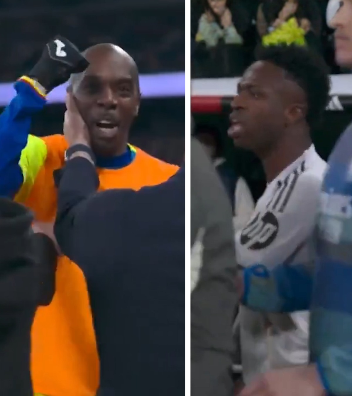 A sărit la Vinicius Fundașul lui Getafe n-a uitat episodul din meciul tur cu brazilianul. Militao și Ceballos, plus staff-ul lui Bordalas au aplanat conflictul