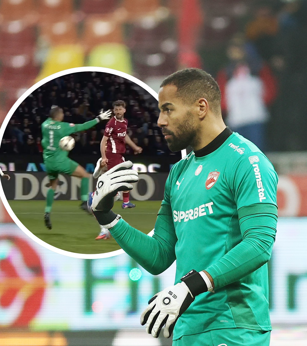 Ce a vrut să facă Epassy?  FOTO. Eroare colosală a portarului lui Dinamo, care a dus la al doilea gol pentru CFR Cluj