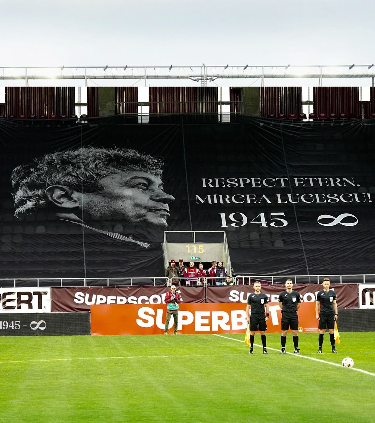 Gladiatorul Mircea Lucescu VIDEO. Scene emoționante pe Giulești la momentul de reculegere în memoria lui Il Luce