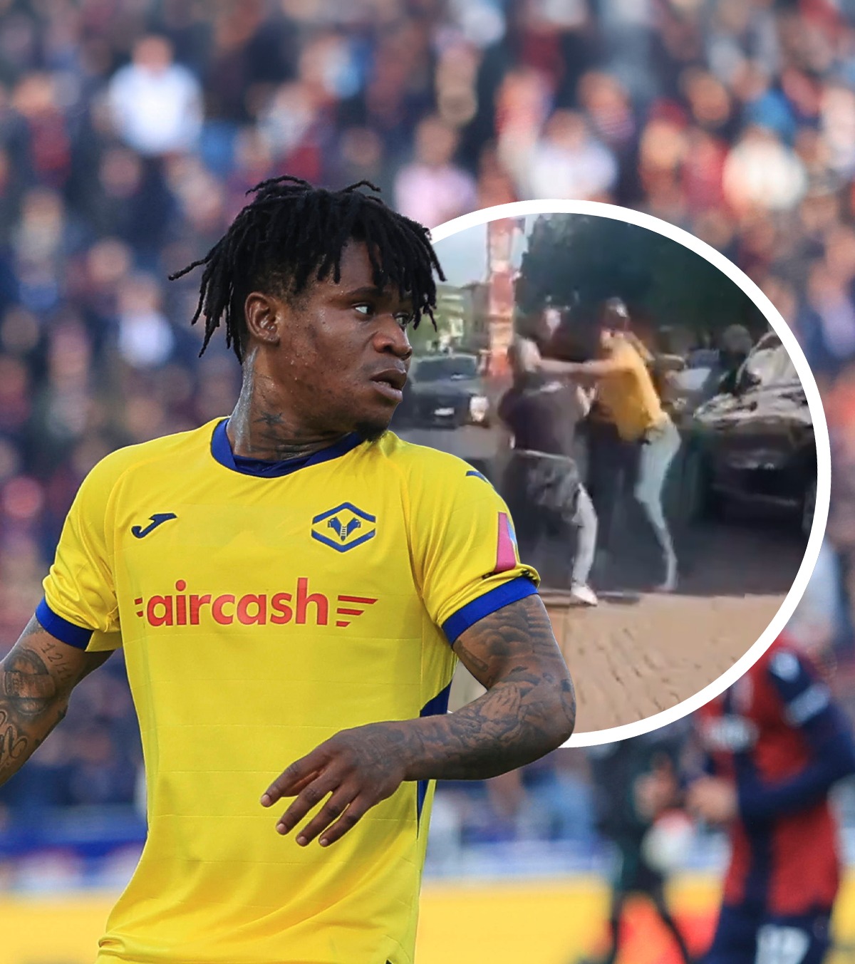 Scene șocante în Italia VIDEO. Atacantul unei echipe din Serie A s-a luat la bătaie cu un fan după meci! De la ce a pornit scandalul