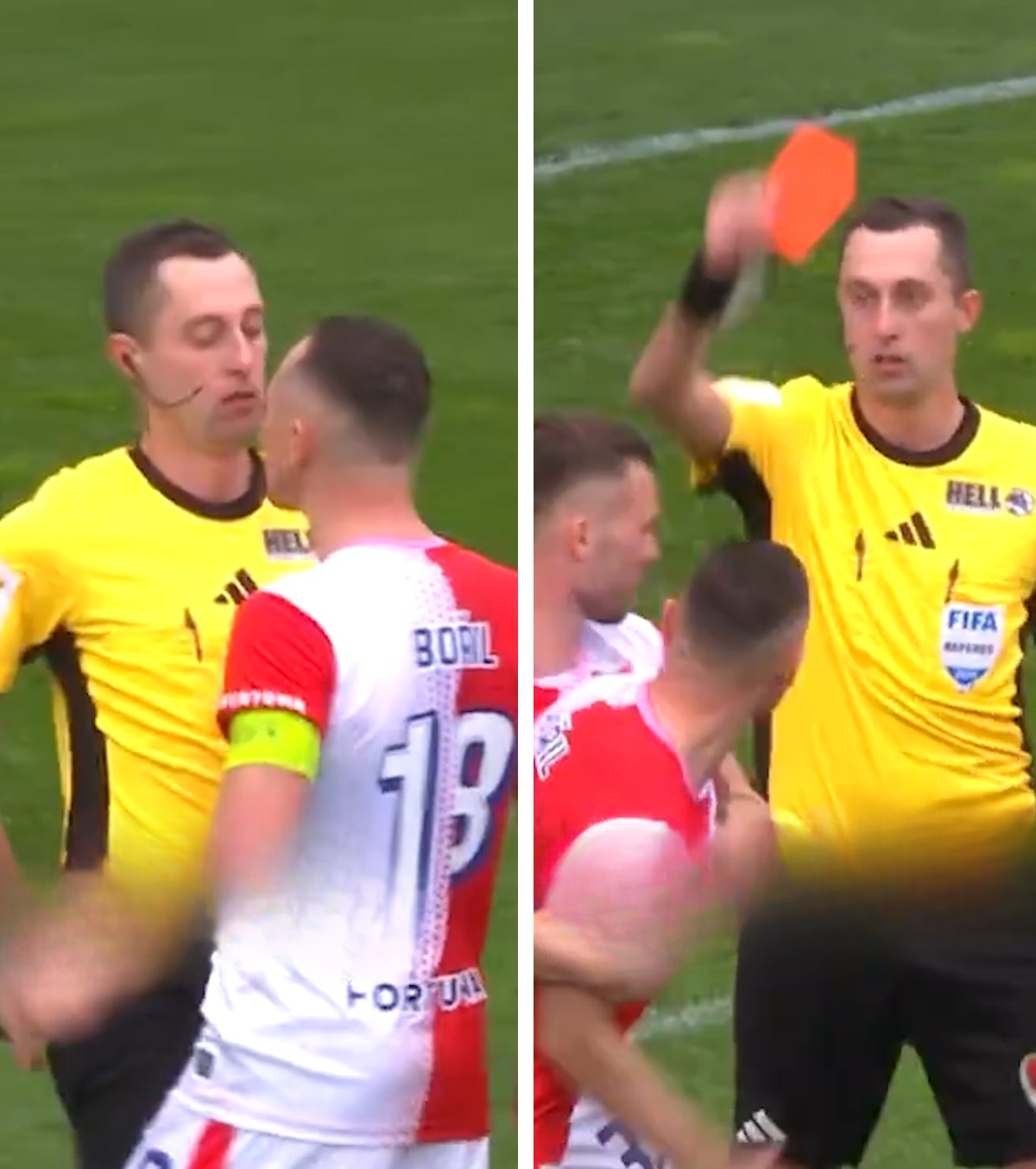 Căpitanul și-a pierdut cumpătul VIDEO. A sărit la  gâtul arbitrului!  Ce a urmat