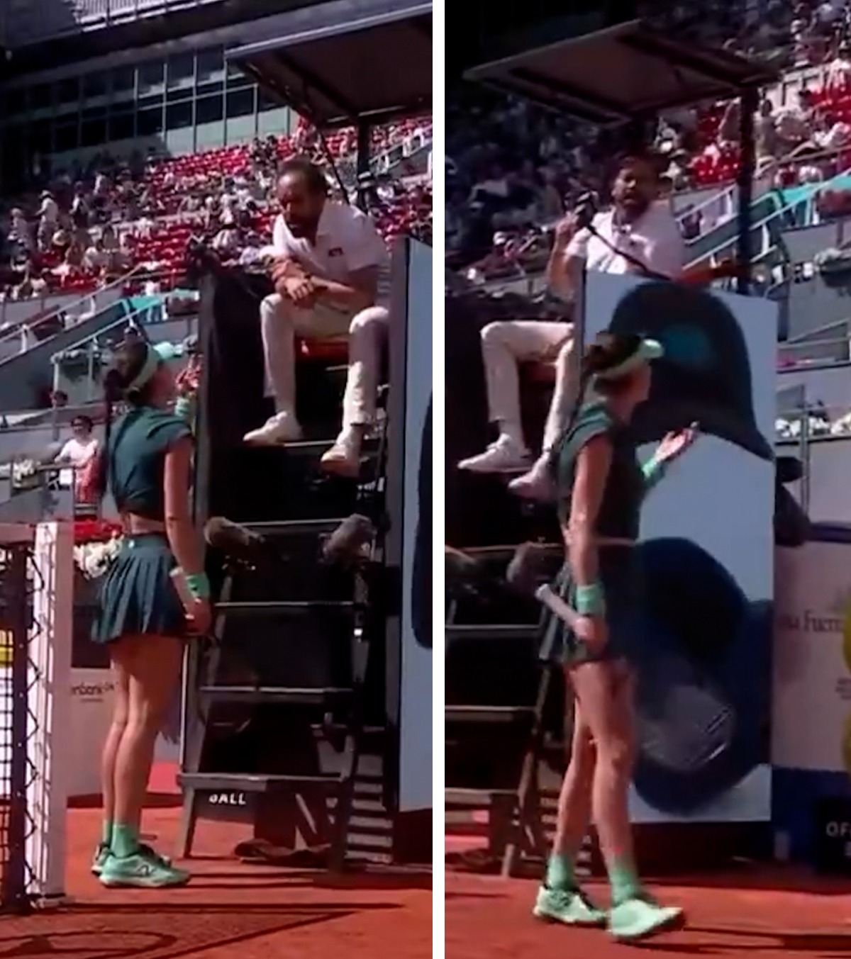 Enervată de echipa lui Coco Gauff Sorana Cîrstea a cerut intervenția supervizorului la Madrid: „Se aude în urechea mea”