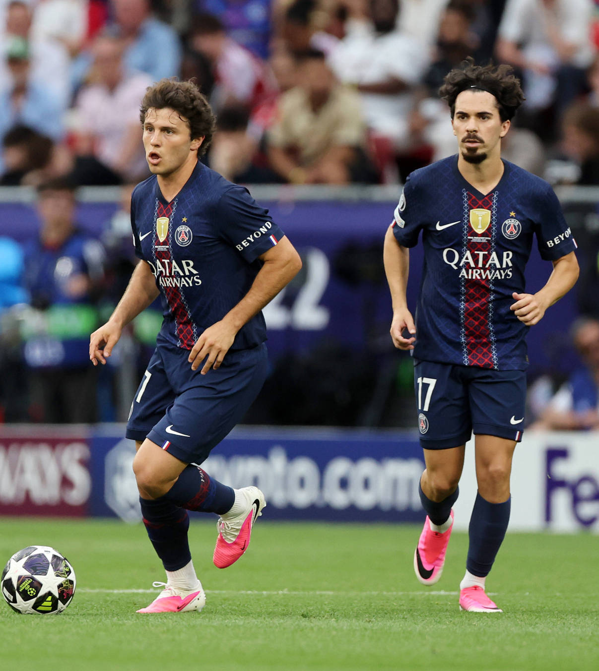 Joao Neves și Vitinha, esențiali în jocul lui PSG. Foto: Imago